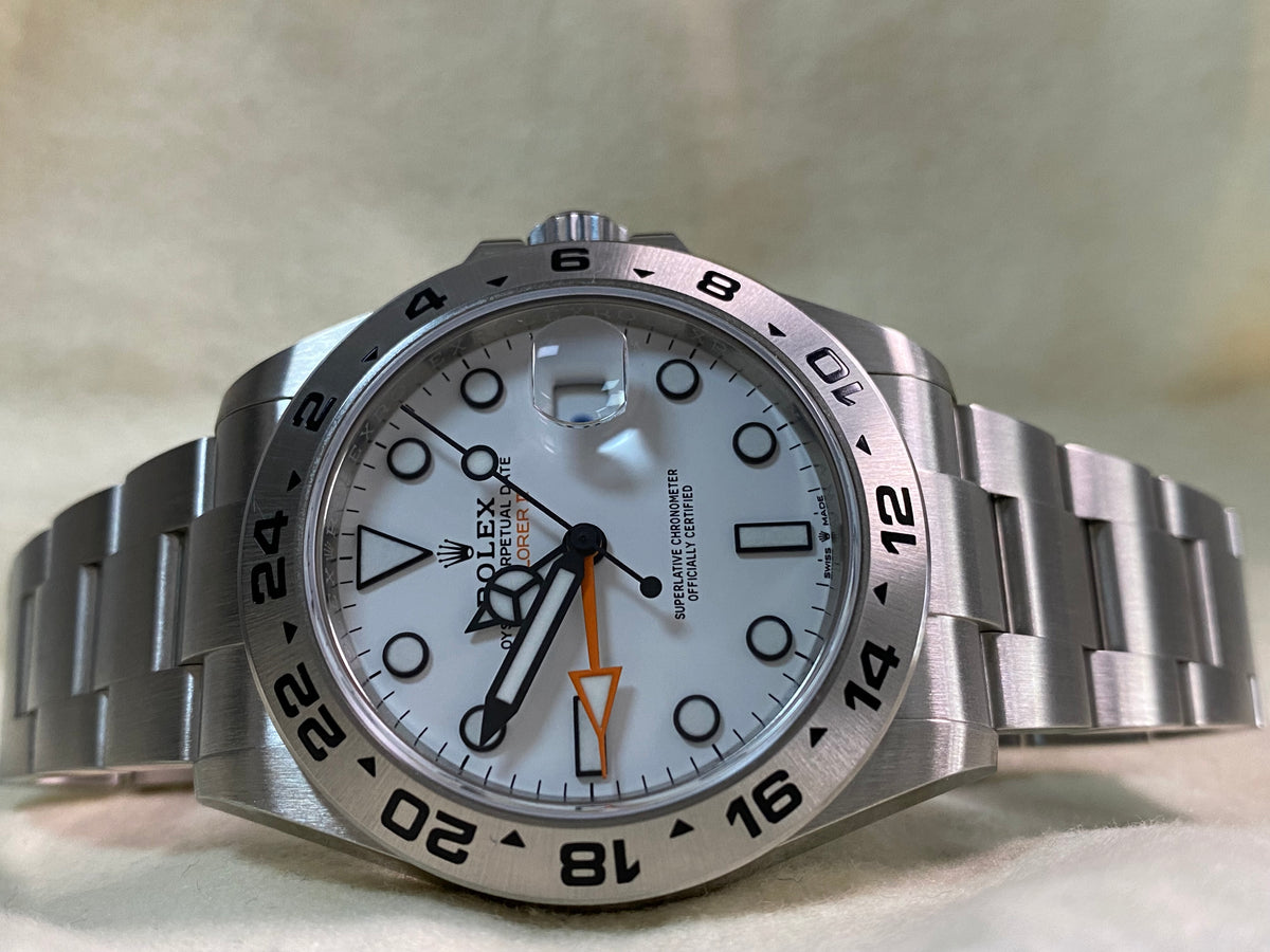 Rolex Oystersteel Explorer II - 2022 - "Polar" White Dial - Oyster Bracelet - 226570 *FULL SET*