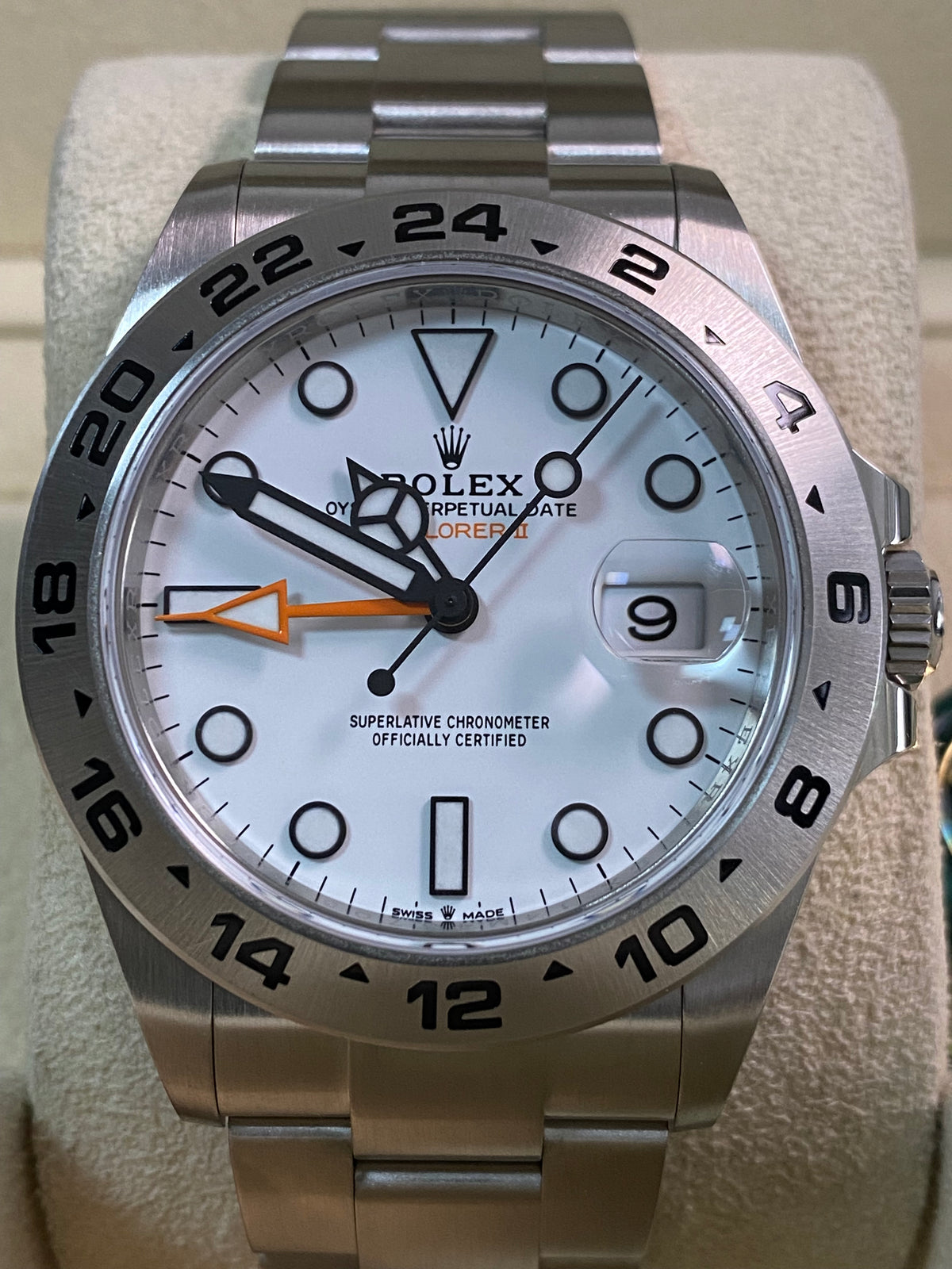 Rolex Oystersteel Explorer II - 2022 - "Polar" White Dial - Oyster Bracelet - 226570 *FULL SET*