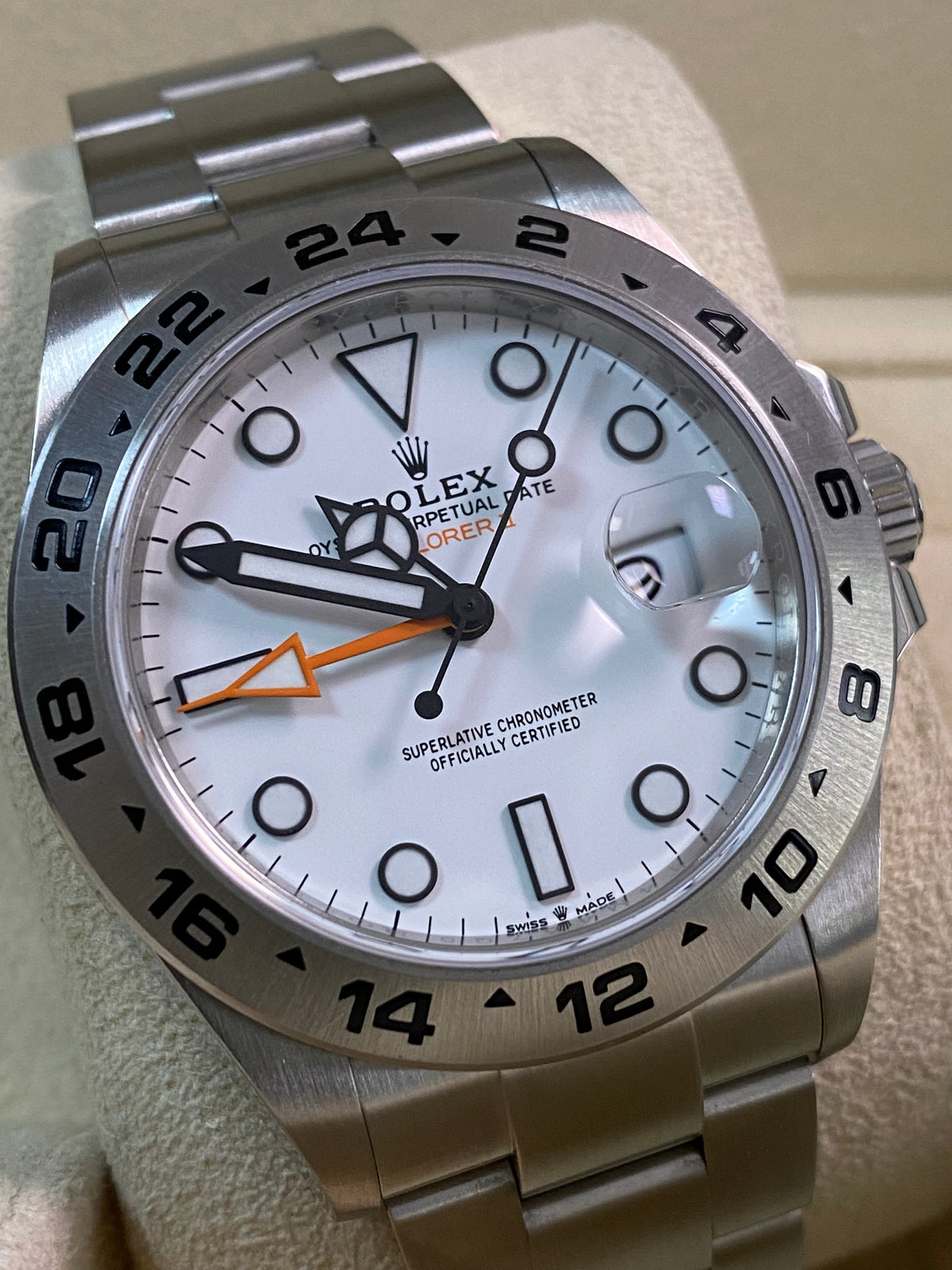 Rolex Oystersteel Explorer II - 2022 - "Polar" White Dial - Oyster Bracelet - 226570 *FULL SET*