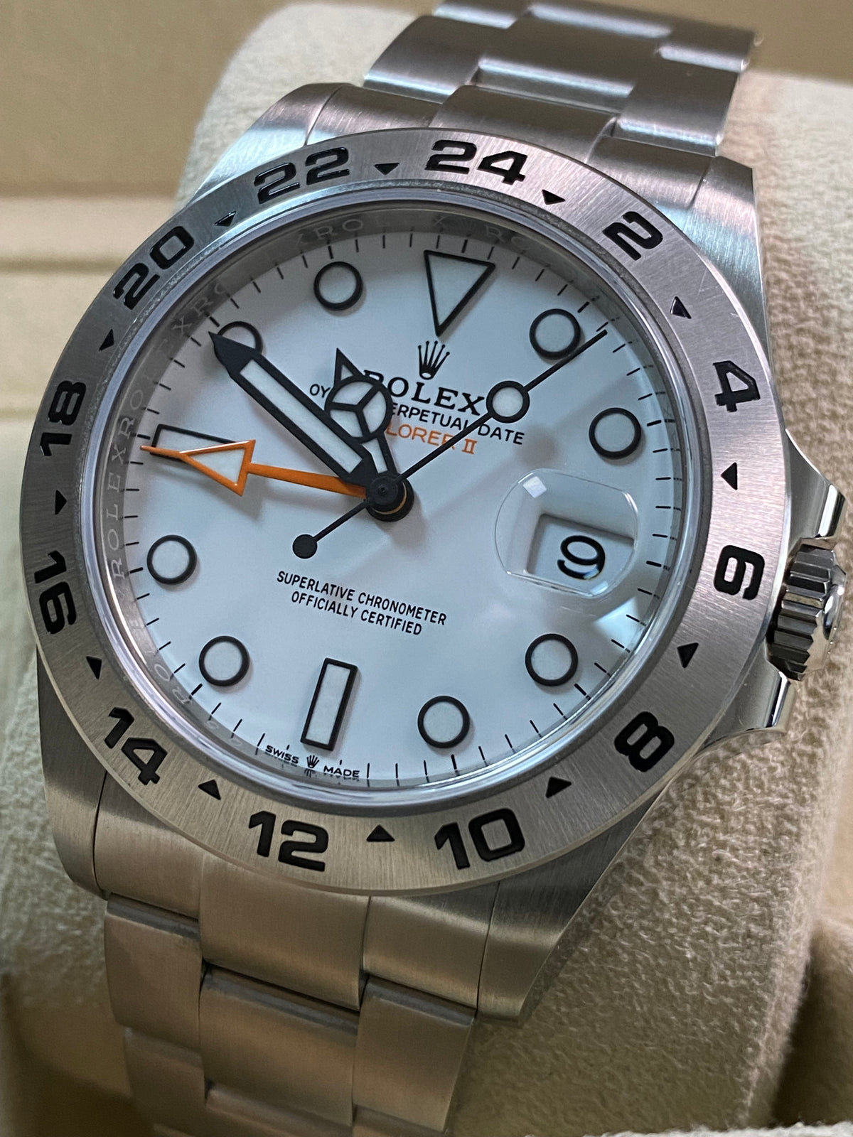 Rolex Oystersteel Explorer II - 2022 - "Polar" White Dial - Oyster Bracelet - 226570 *FULL SET*