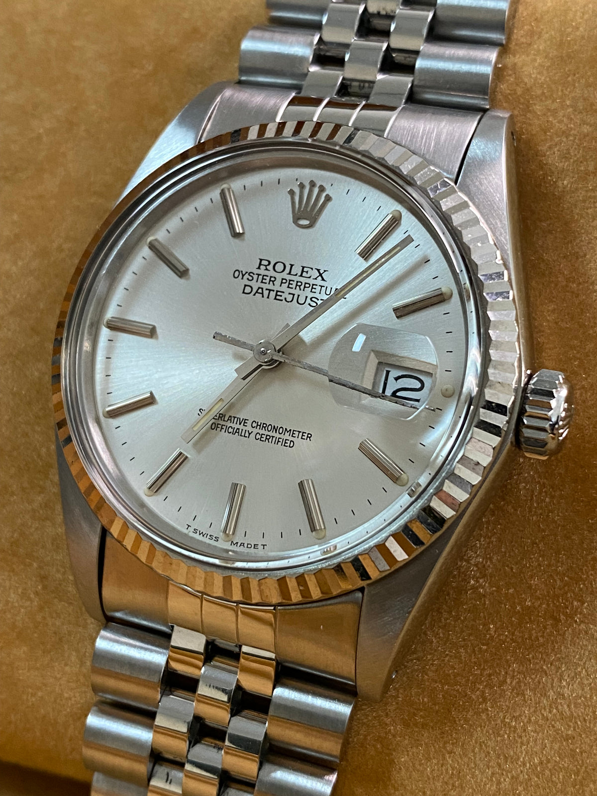 Rolex Steel Datejust 36 - 1985 - Fluted Bezel - Silver Index Dial - Jubilee Bracelet - 16014