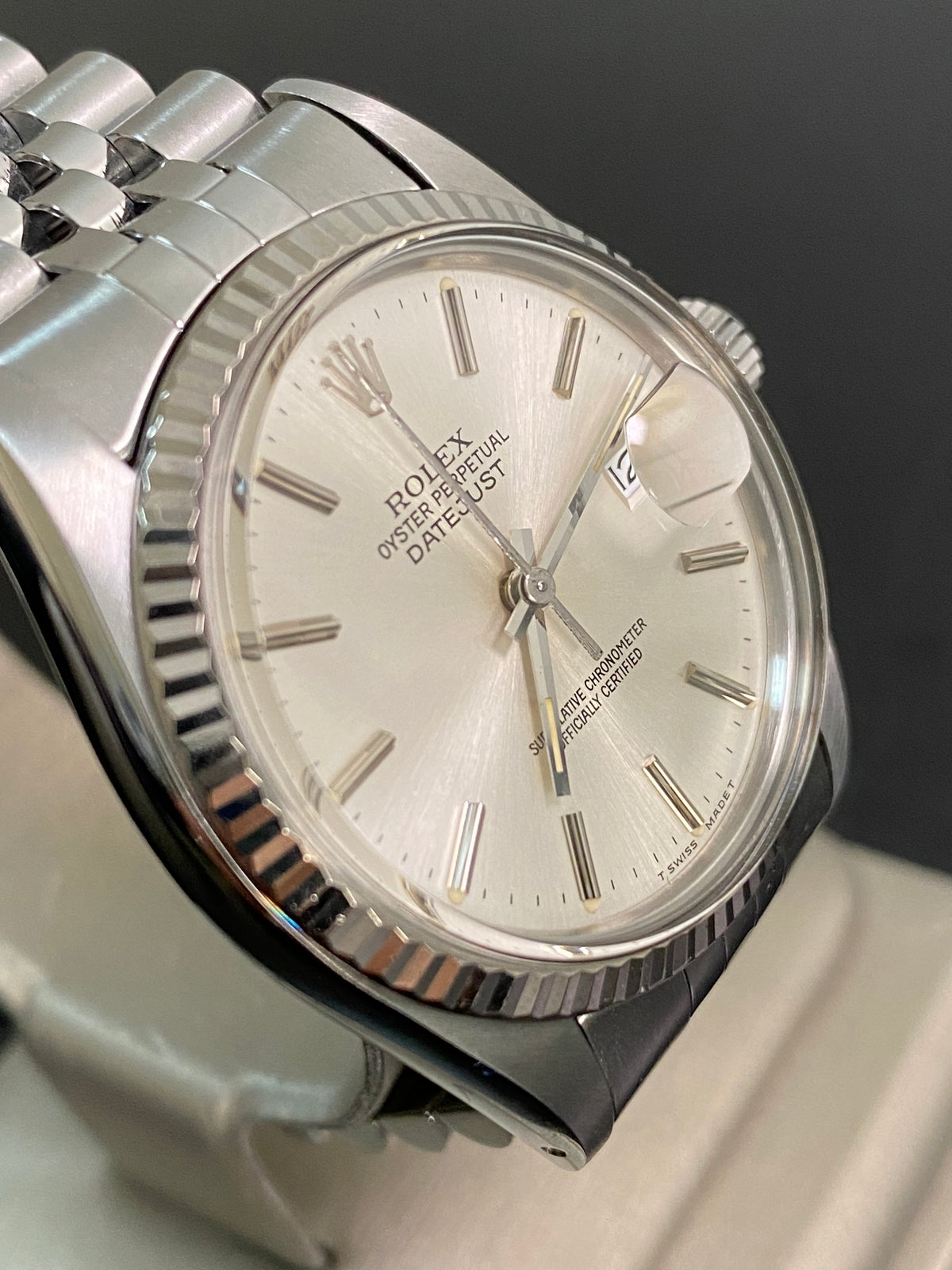 Rolex Steel Datejust 36 - 1985 - Fluted Bezel - Silver Index Dial - Jubilee Bracelet - 16014