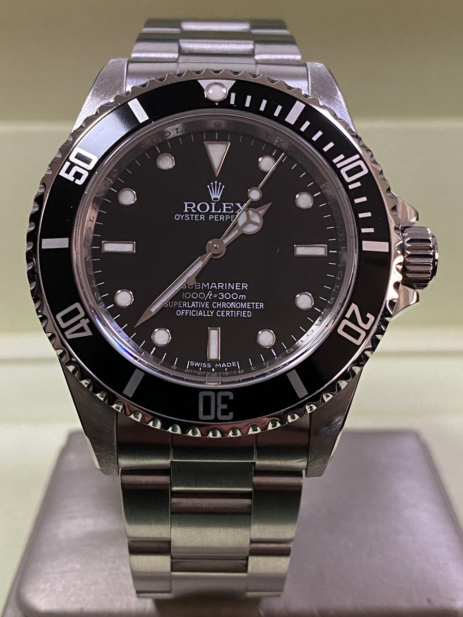 Rolex Steel No-Date Submariner - Z serial - Pre Ceramic Bezel - Black Dial - 14060M