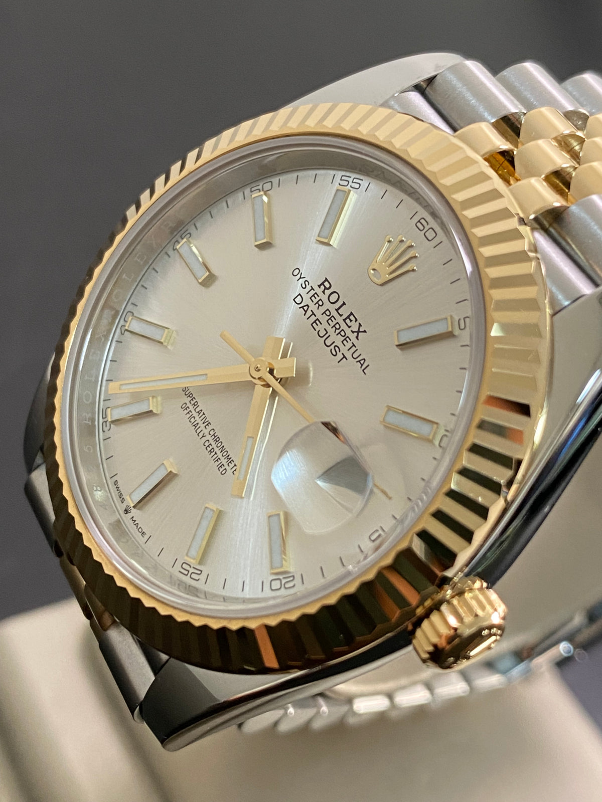 Rolex Steel and Yellow Gold Datejust 41 - 2024 - Fluted Bezel - Silver Index Dial - Jubilee Bracelet - 126333 *FULL SET*