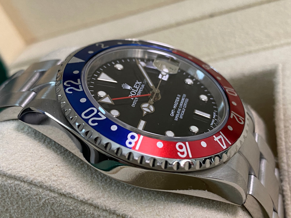 Rolex Steel GMT-Master II -  Z serial - "Pepsi" No Holes Case - 3186 Movement - Stick Dial - Oyster Bracelet - 16710 *FULL SET*