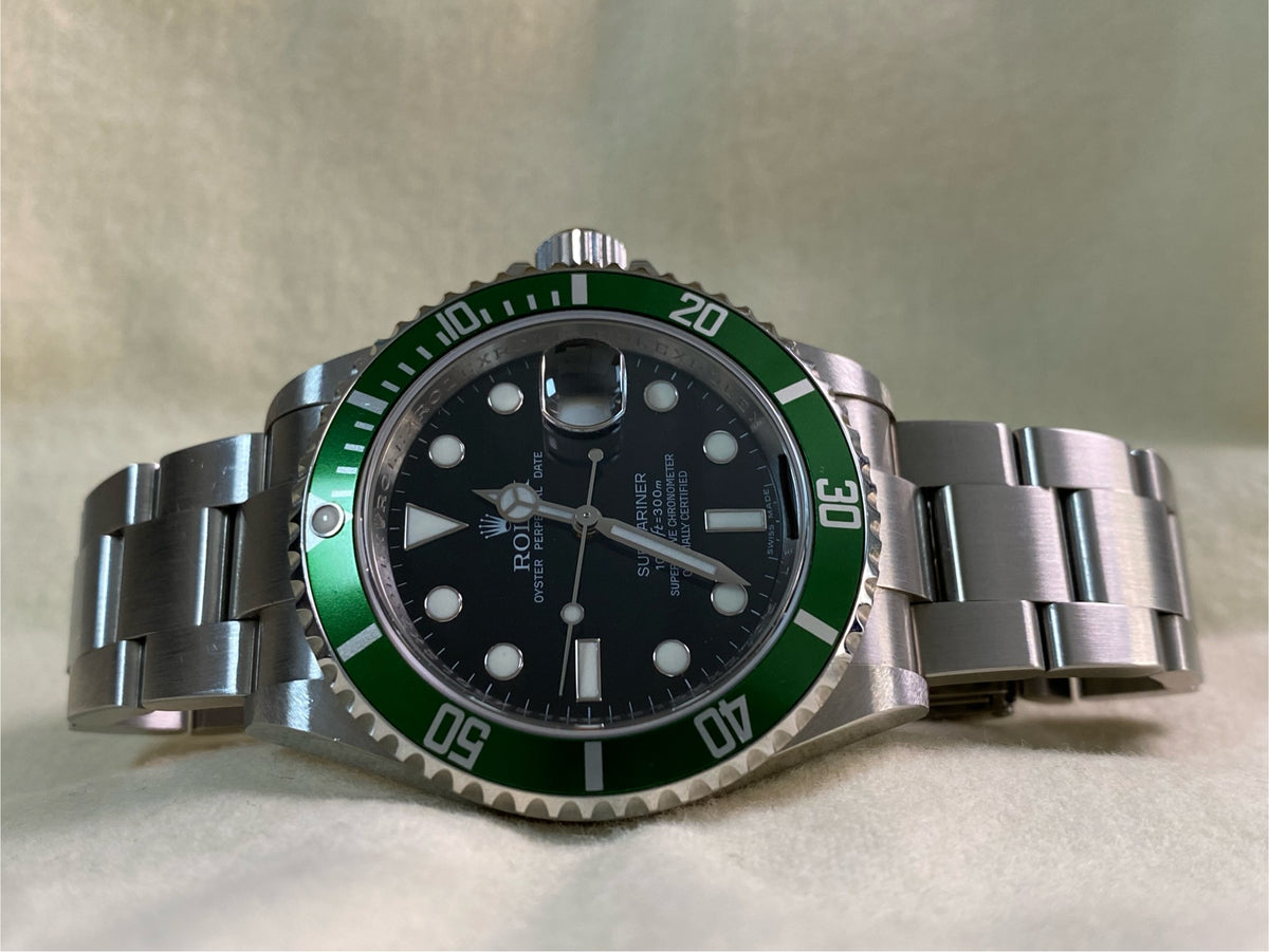 Rolex Steel Submariner Date - V serial - "Kermit" - Pre-Ceramic Bezel - 16610LV *UNPOLISHED*