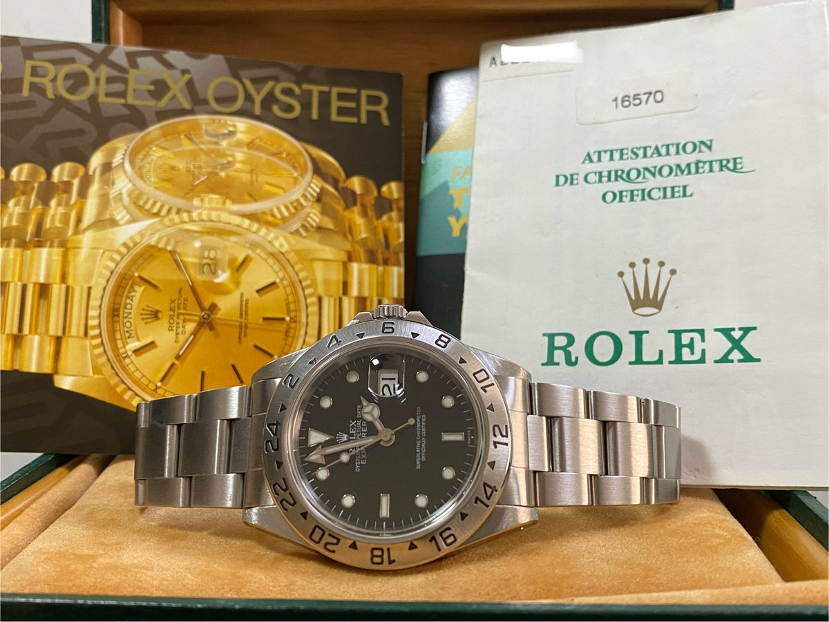 Rolex Oyster Perpetual Explorer II - A Serial - Black Dial - 16570