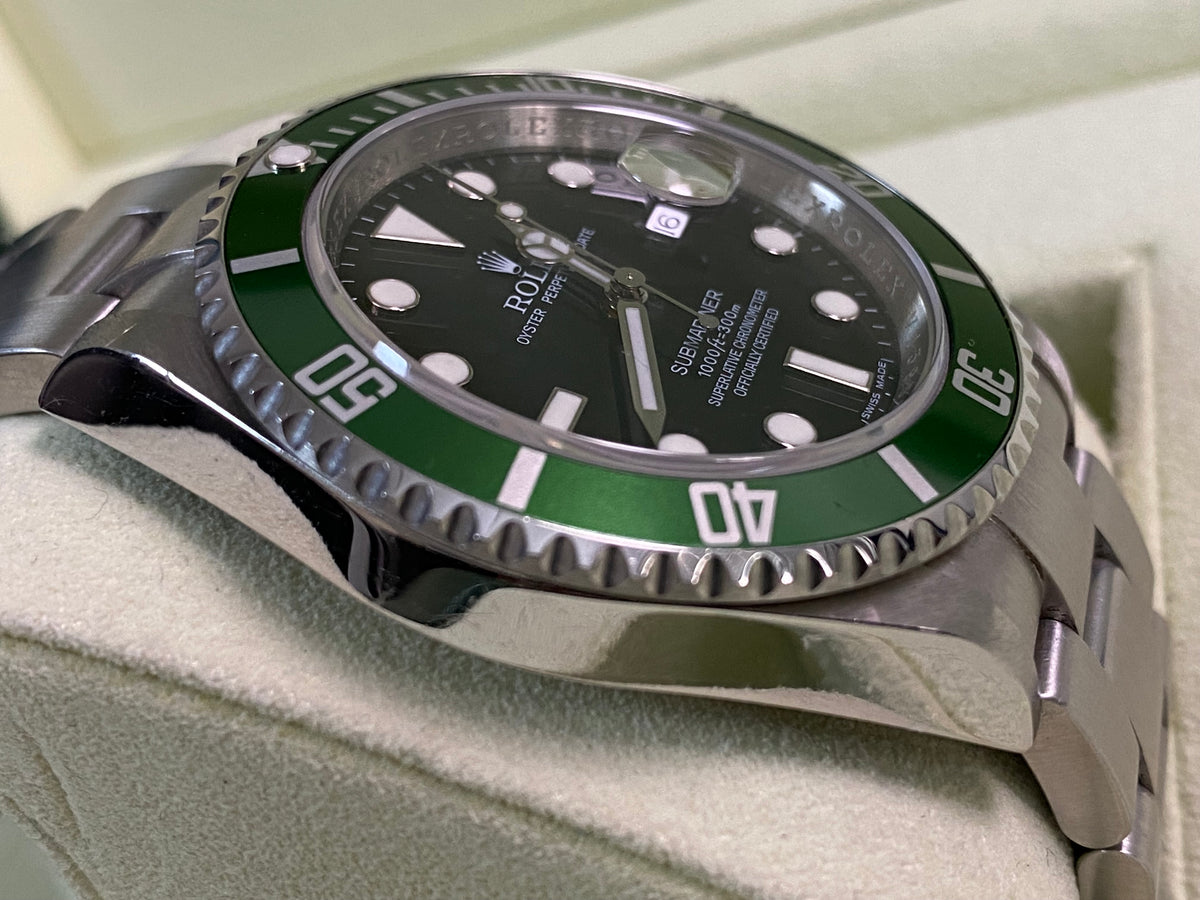 Rolex Steel Submariner Date - V serial - "Kermit" - Pre-Ceramic Bezel - 16610LV *UNPOLISHED*