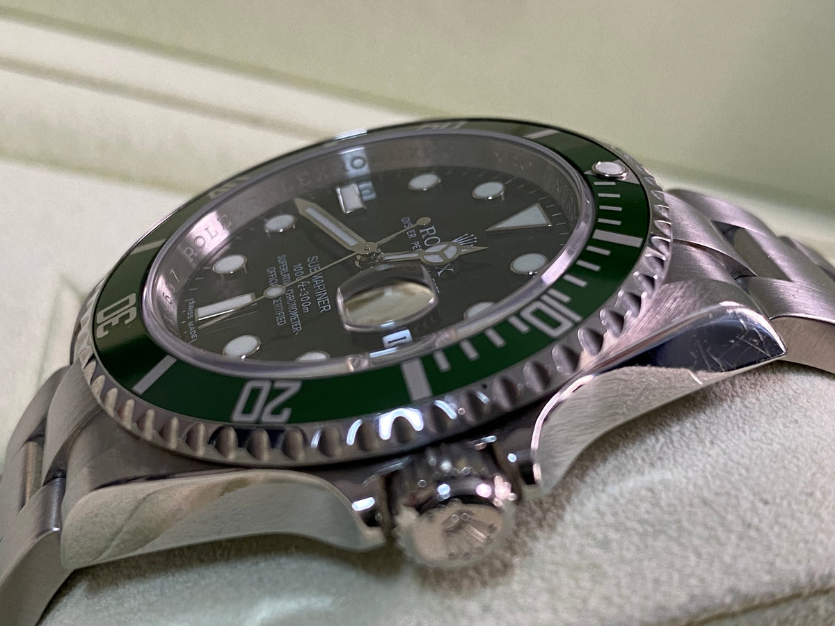 Rolex Steel Submariner Date - V serial - "Kermit" - Pre-Ceramic Bezel - 16610LV *UNPOLISHED*