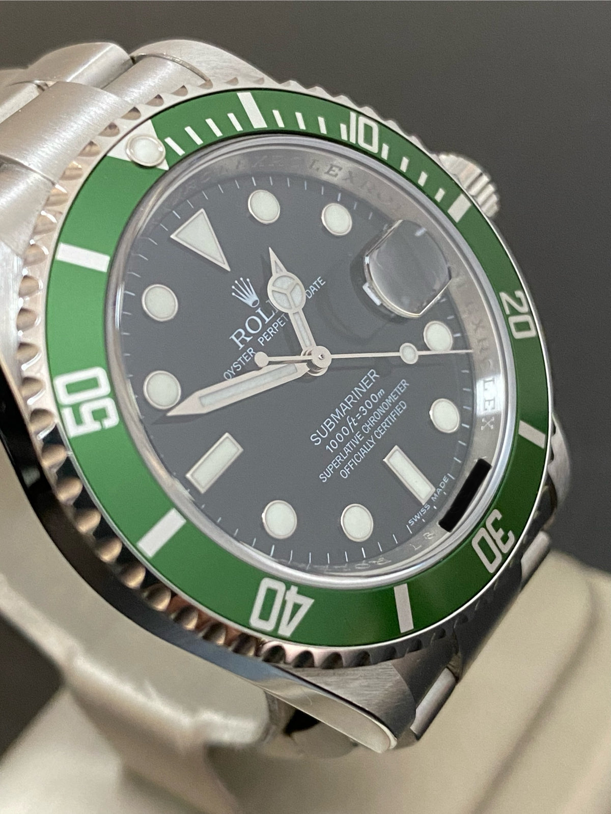 Rolex Steel Submariner Date - V serial - "Kermit" - Pre-Ceramic Bezel - 16610LV *UNPOLISHED*