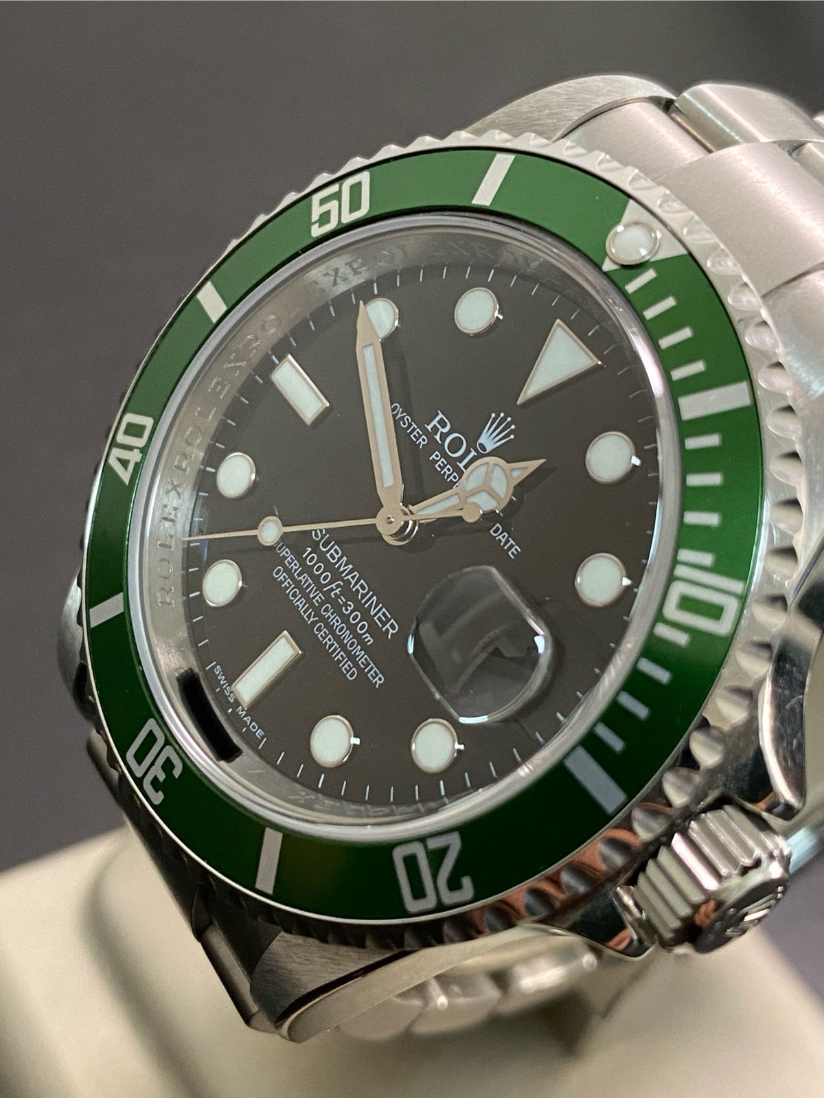 Rolex Steel Submariner Date - V serial - "Kermit" - Pre-Ceramic Bezel - 16610LV *UNPOLISHED*