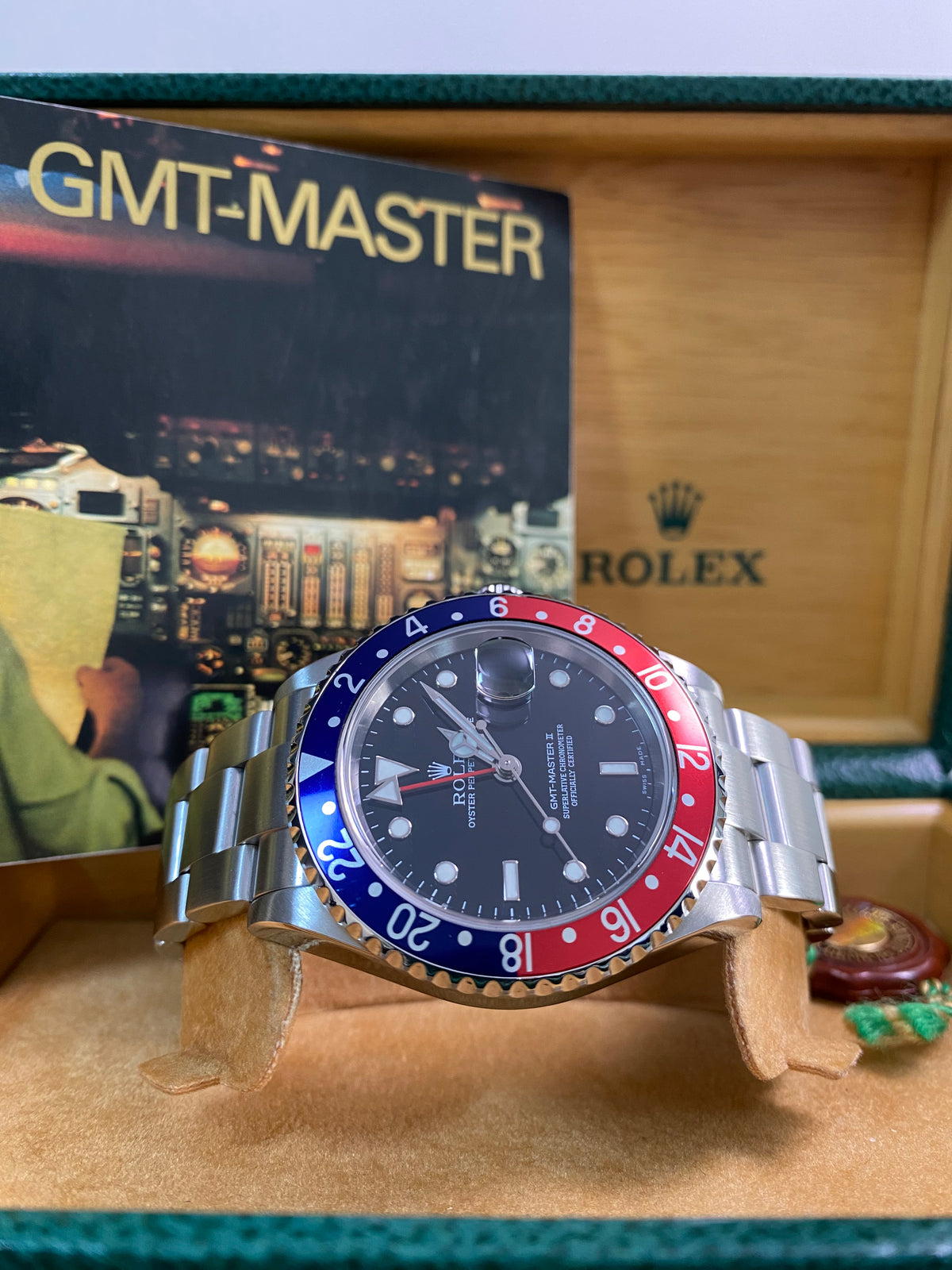 Rolex Steel GMT-Master II -  D serial - "Pepsi" No Holes Case - SEL - Oyster Bracelet - 16710T