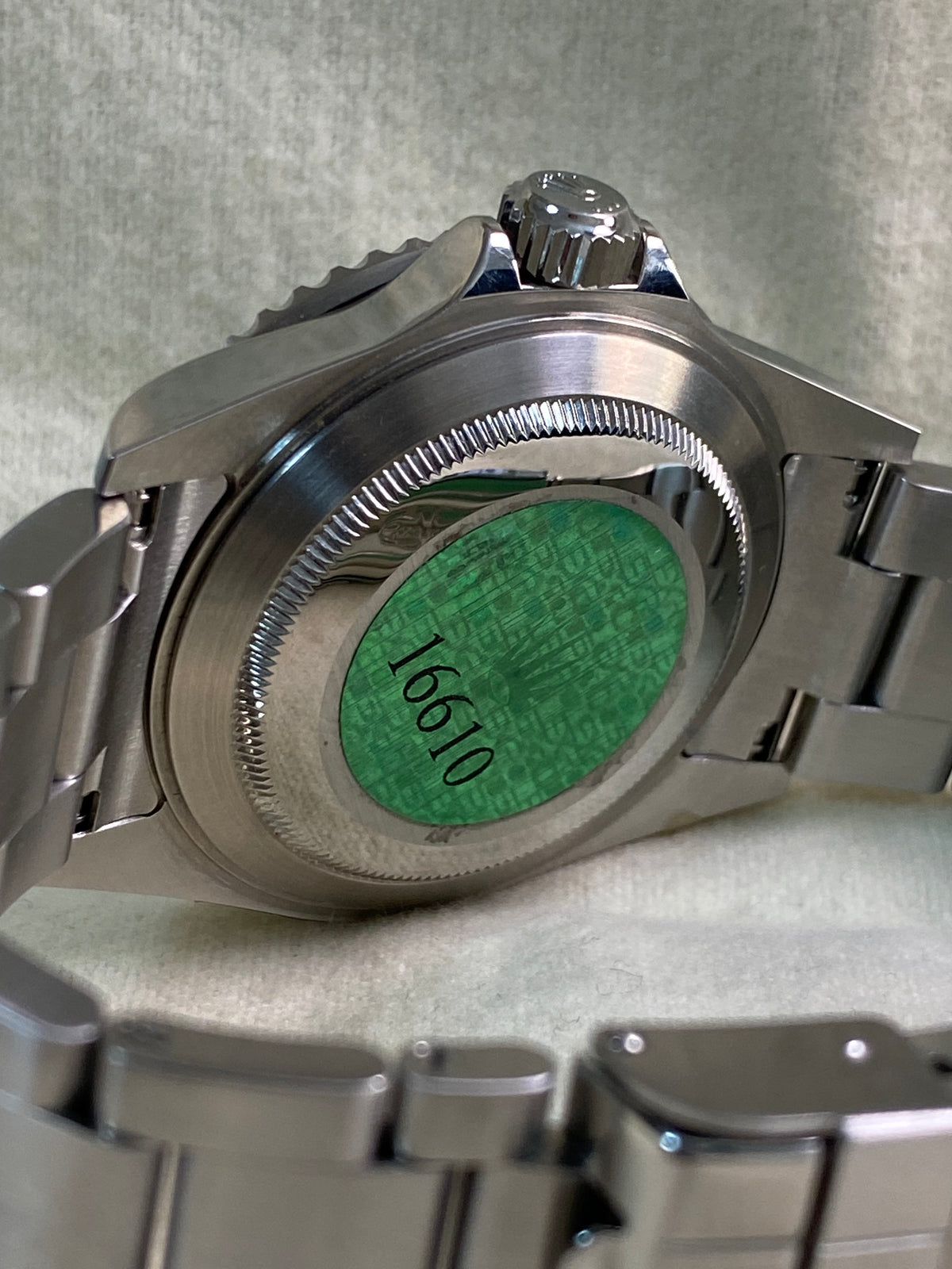 Rolex Steel Submariner Date - F serial - "Kermit" - Flat 4 Bezel - 16610LV *UNPOLISHED*