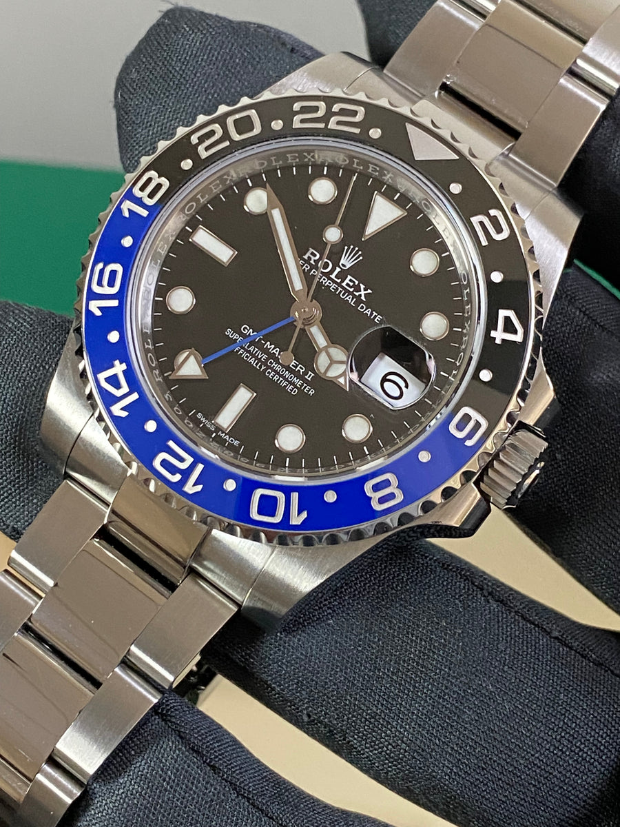 Rolex Steel GMT-Master II - 2018 - "Batman" - Black Dial - Oyster Bracelet - 116710BLNR FULL SET