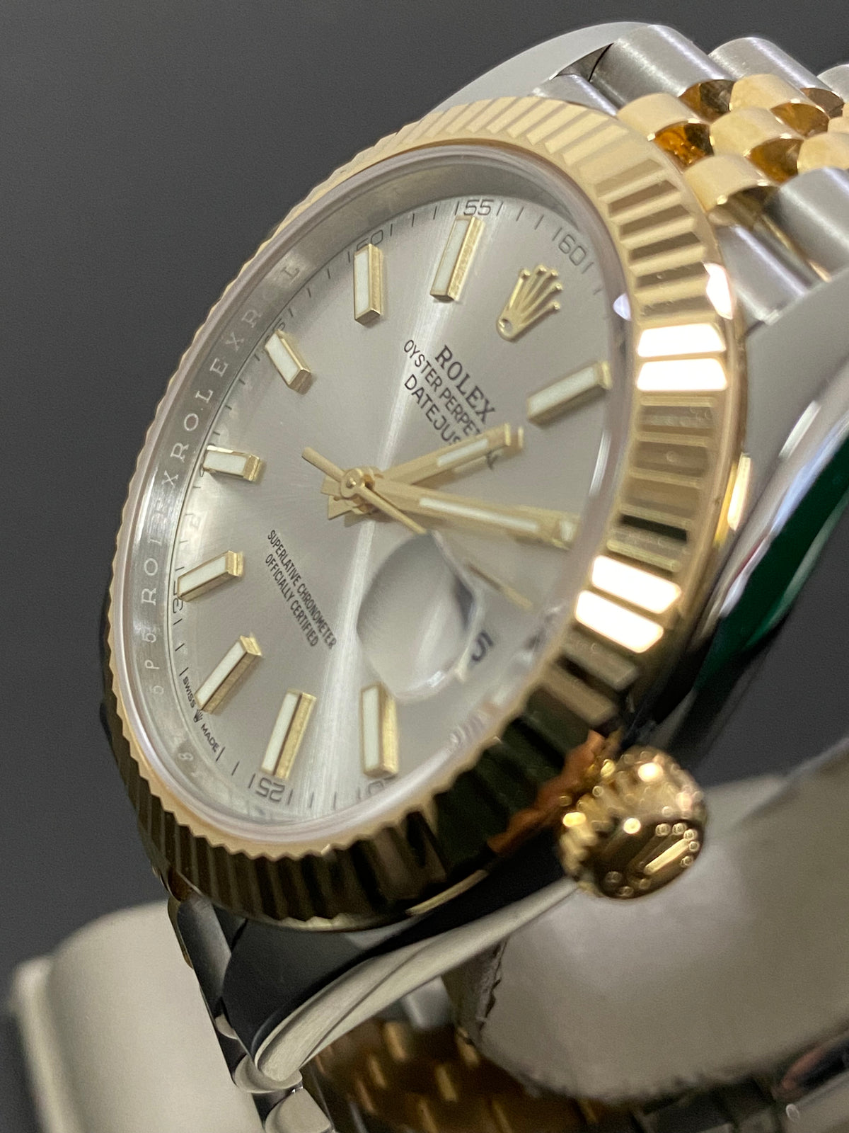 Rolex Steel and Yellow Gold Datejust 41 - Fluted Bezel - Silver Index Dial - Jubilee Bracelet - 126333