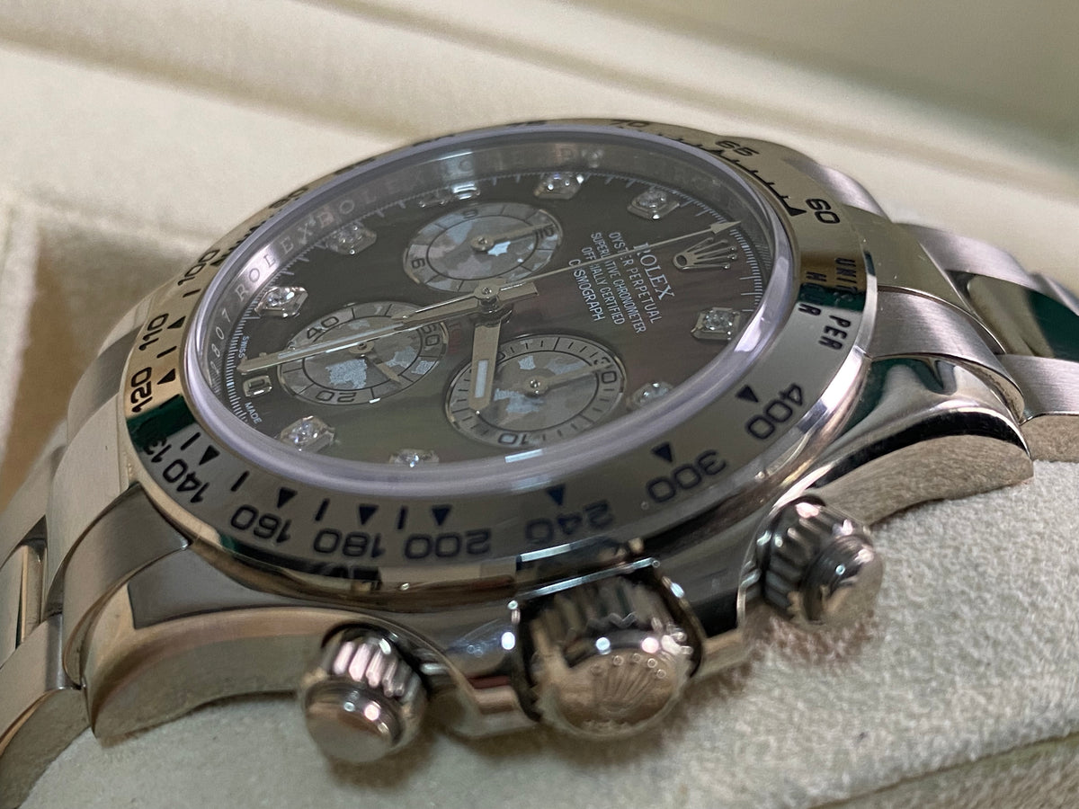 Rolex White Gold Cosmograph Daytona - 2016 - Tahitian Mother-Of-Pearl Diamond Dial - 116509 *UNPOLISHED*