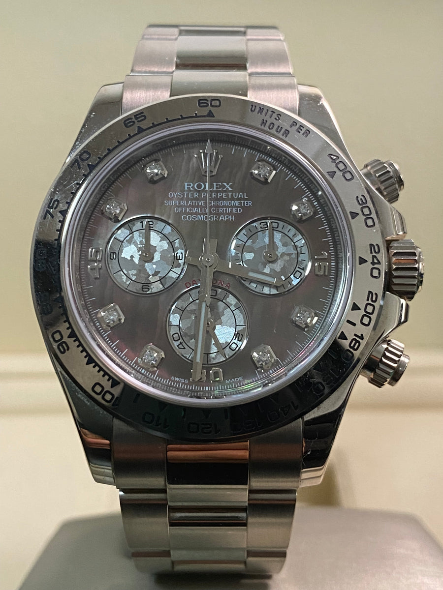 Rolex White Gold Cosmograph Daytona - 2016 - Tahitian Mother-Of-Pearl Diamond Dial - 116509 *UNPOLISHED*