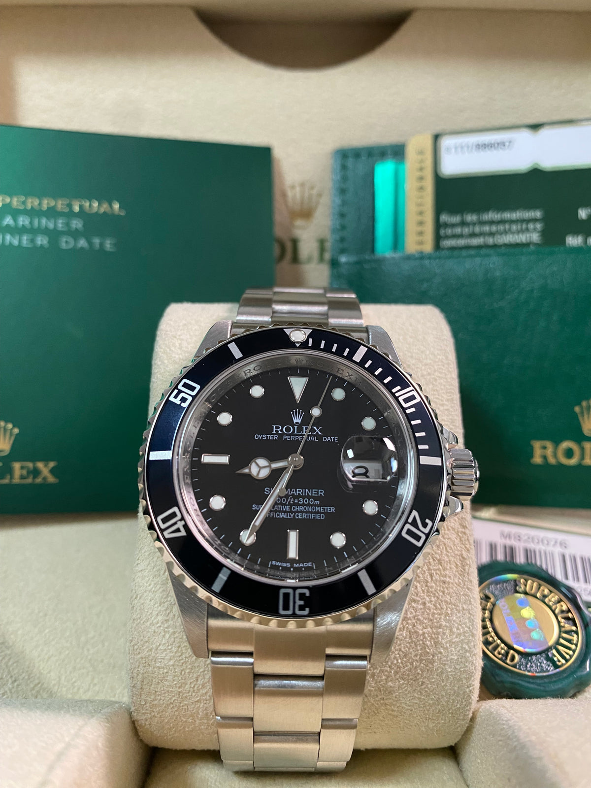 Rolex Steel Submariner Date - 2008 - Pre-Ceramic Bezel - Black Dial - 16610 *FULL SET*