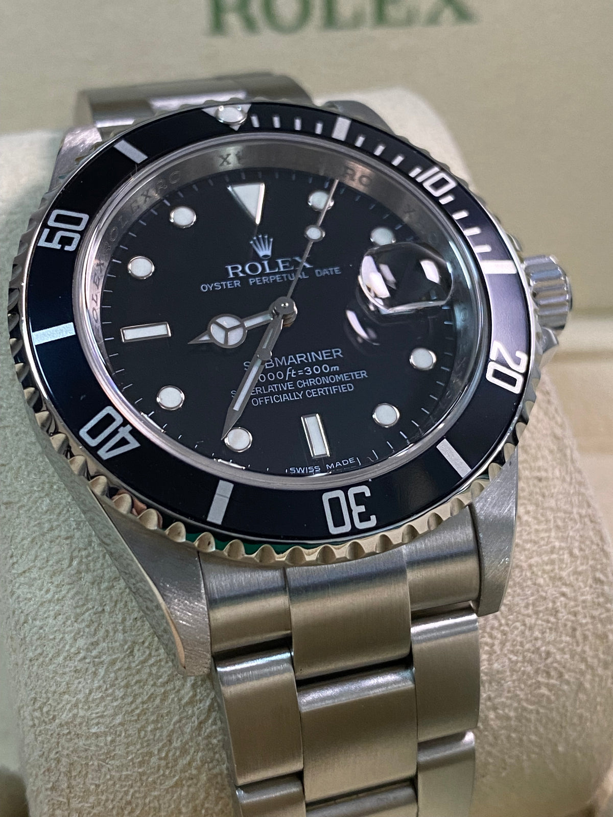 Rolex Steel Submariner Date - 2008 - Pre-Ceramic Bezel - Black Dial - 16610 *FULL SET*