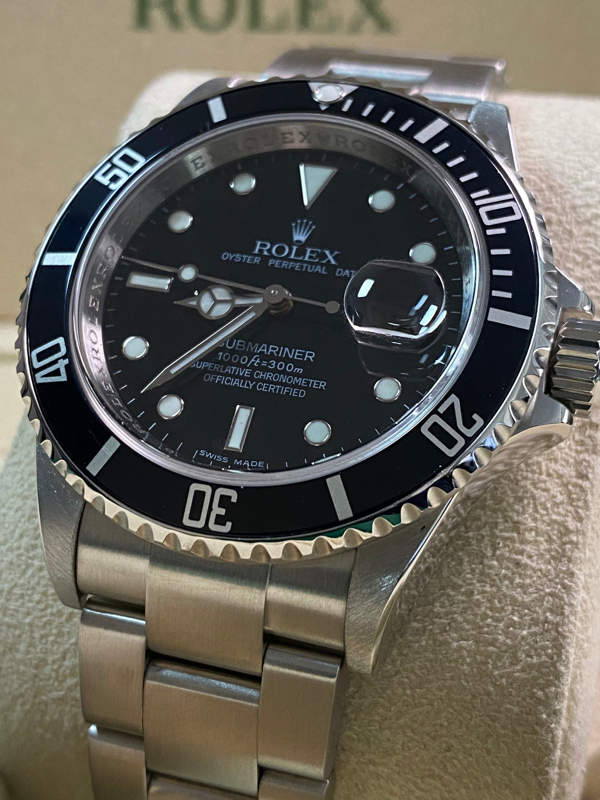 Rolex Steel Submariner Date - 2008 - Pre-Ceramic Bezel - Black Dial - 16610 *FULL SET*