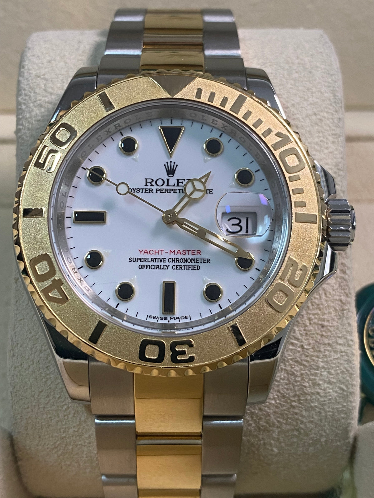 Rolex Steel and Yellow Gold Yacht-Master 40 - White Dial - 16623