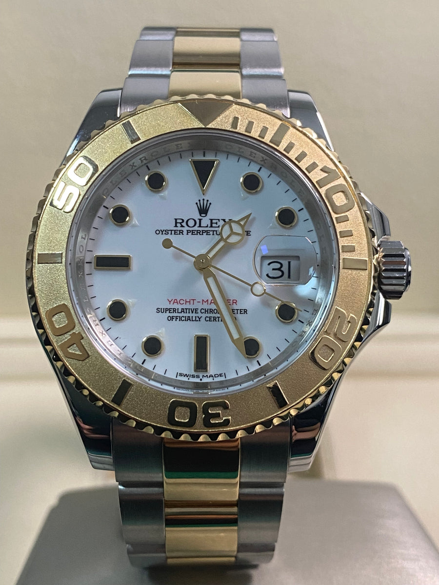 Rolex Steel and Yellow Gold Yacht-Master 40 - White Dial - 16623