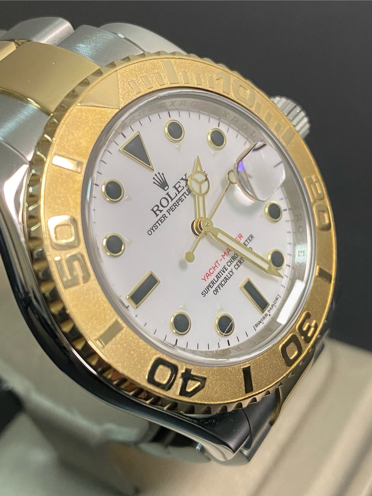 Rolex Steel and Yellow Gold Yacht-Master 40 - White Dial - 16623