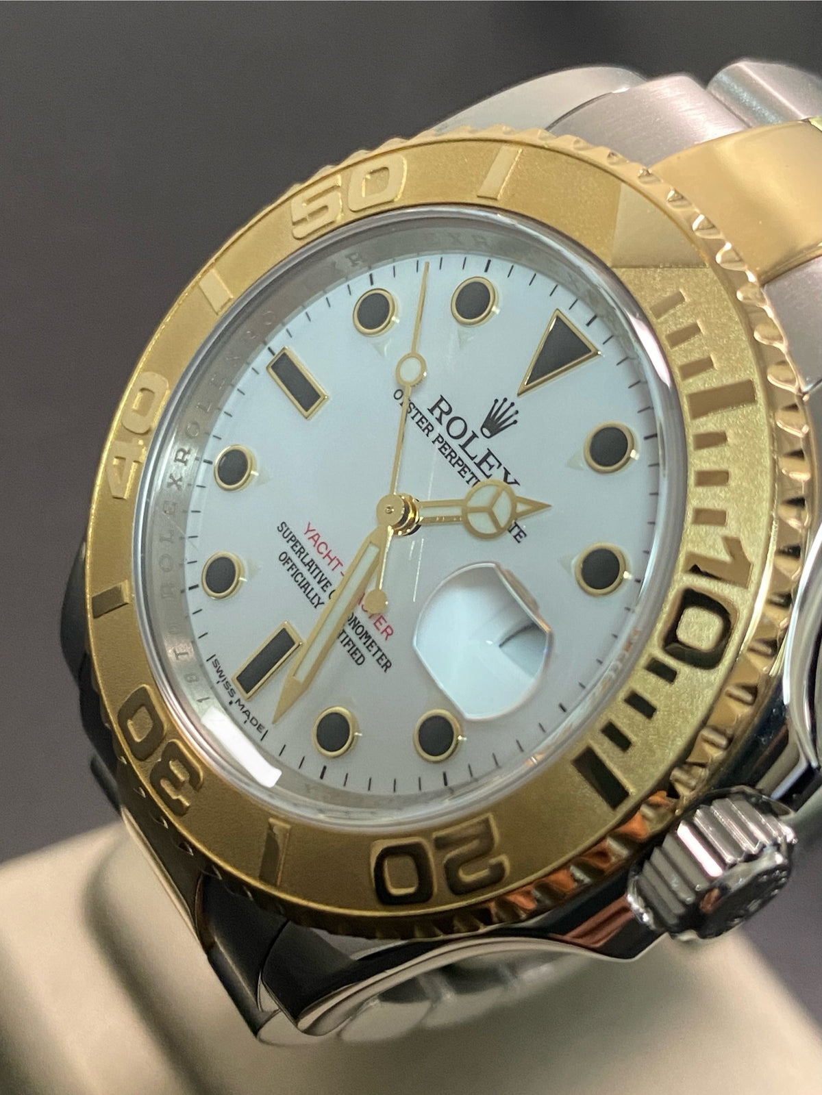 Rolex Steel and Yellow Gold Yacht-Master 40 - White Dial - 16623