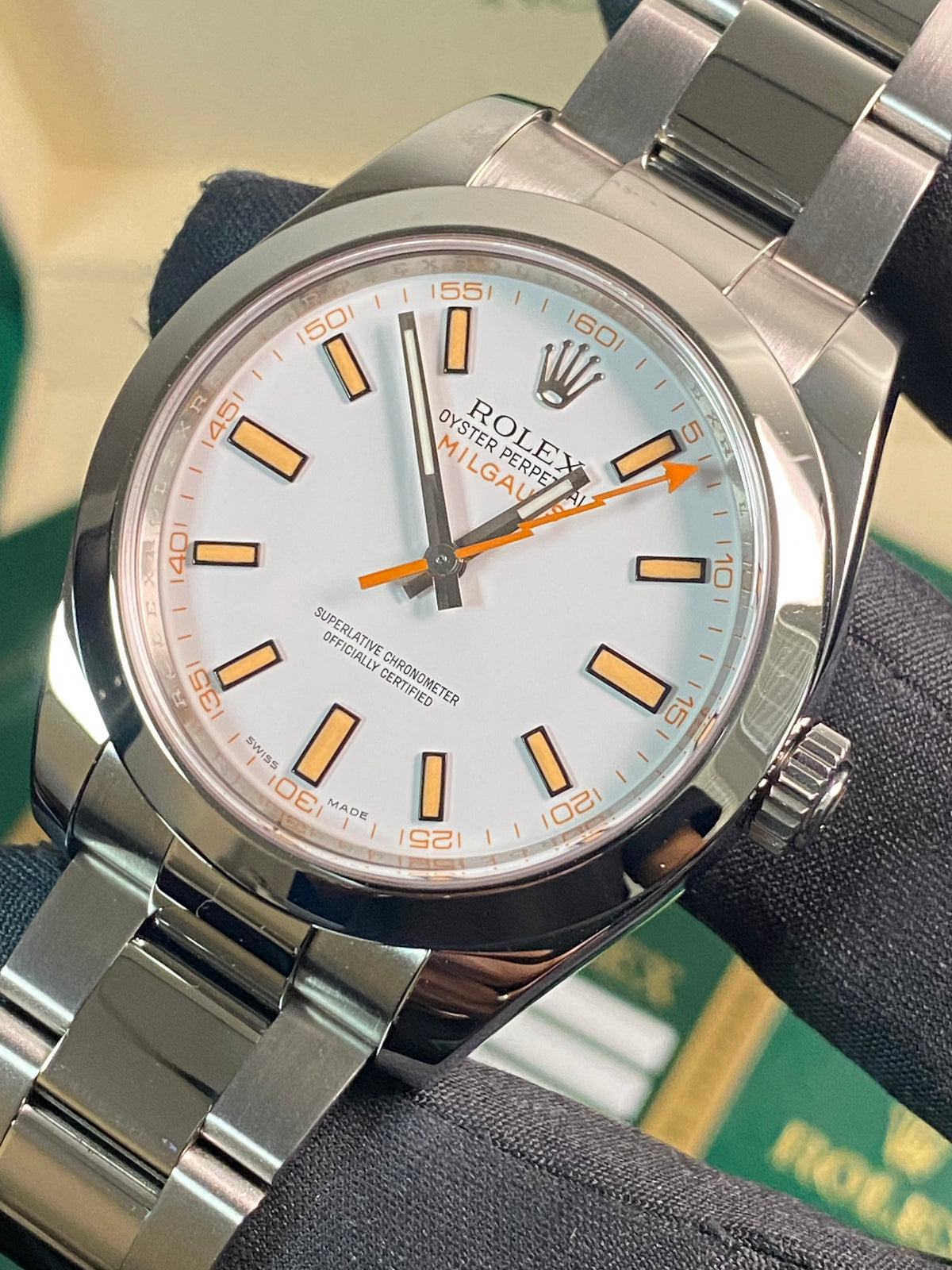 Rolex Milgauss - 2014 - White Dial & Orange Accents - 116400 *FULL SET*