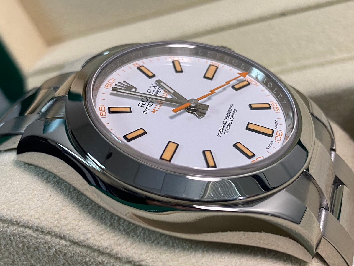 Rolex Milgauss - 2014 - White Dial & Orange Accents - 116400 *FULL SET*