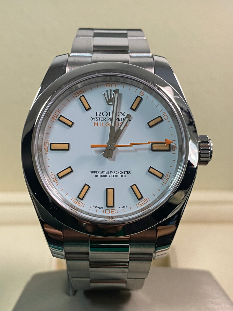 Rolex Milgauss - 2014 - White Dial & Orange Accents - 116400 *FULL SET*