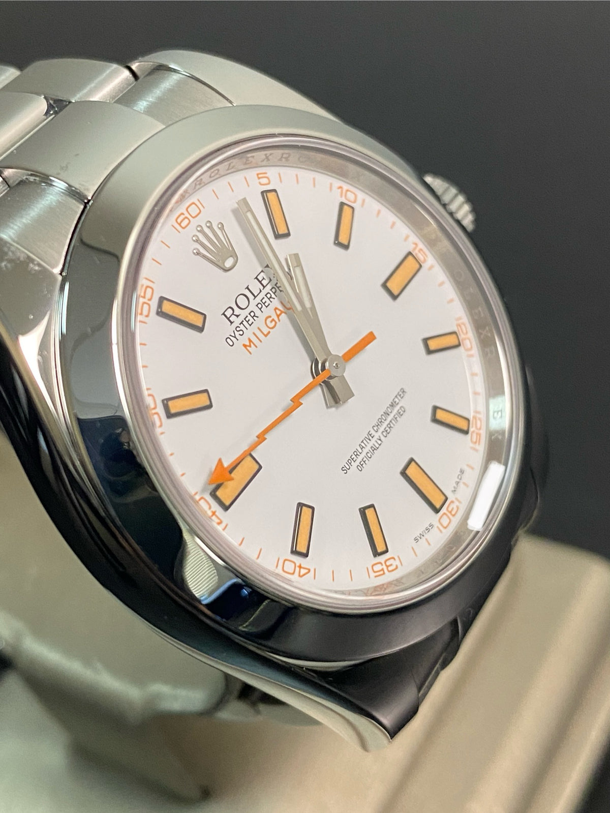 Rolex Milgauss - 2014 - White Dial & Orange Accents - 116400 *FULL SET*