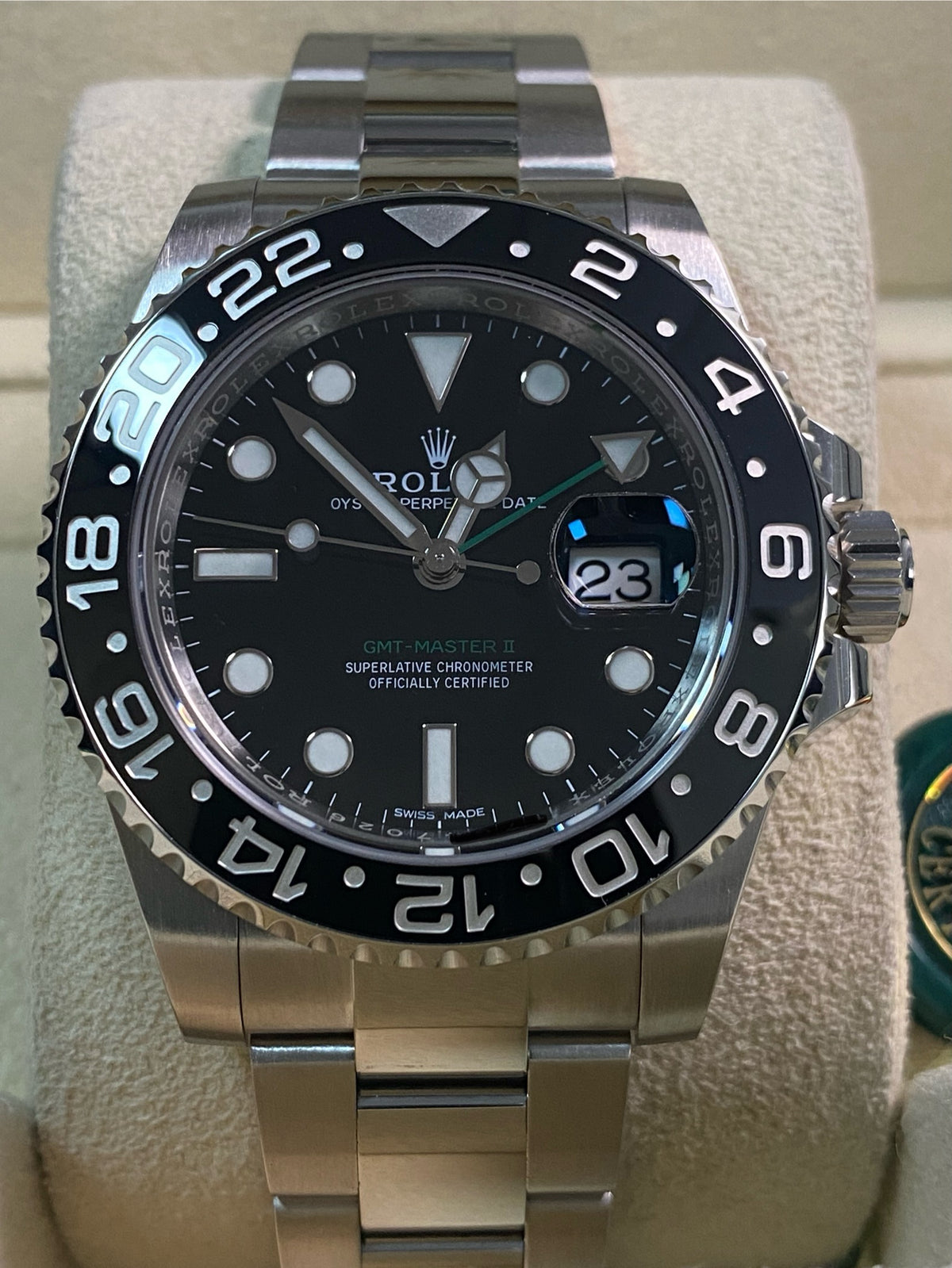 Rolex Steel GMT-Master II - 2018 - Black Bezel - Black Dial - Oyster Bracelet - 116710LN *FULL SET*