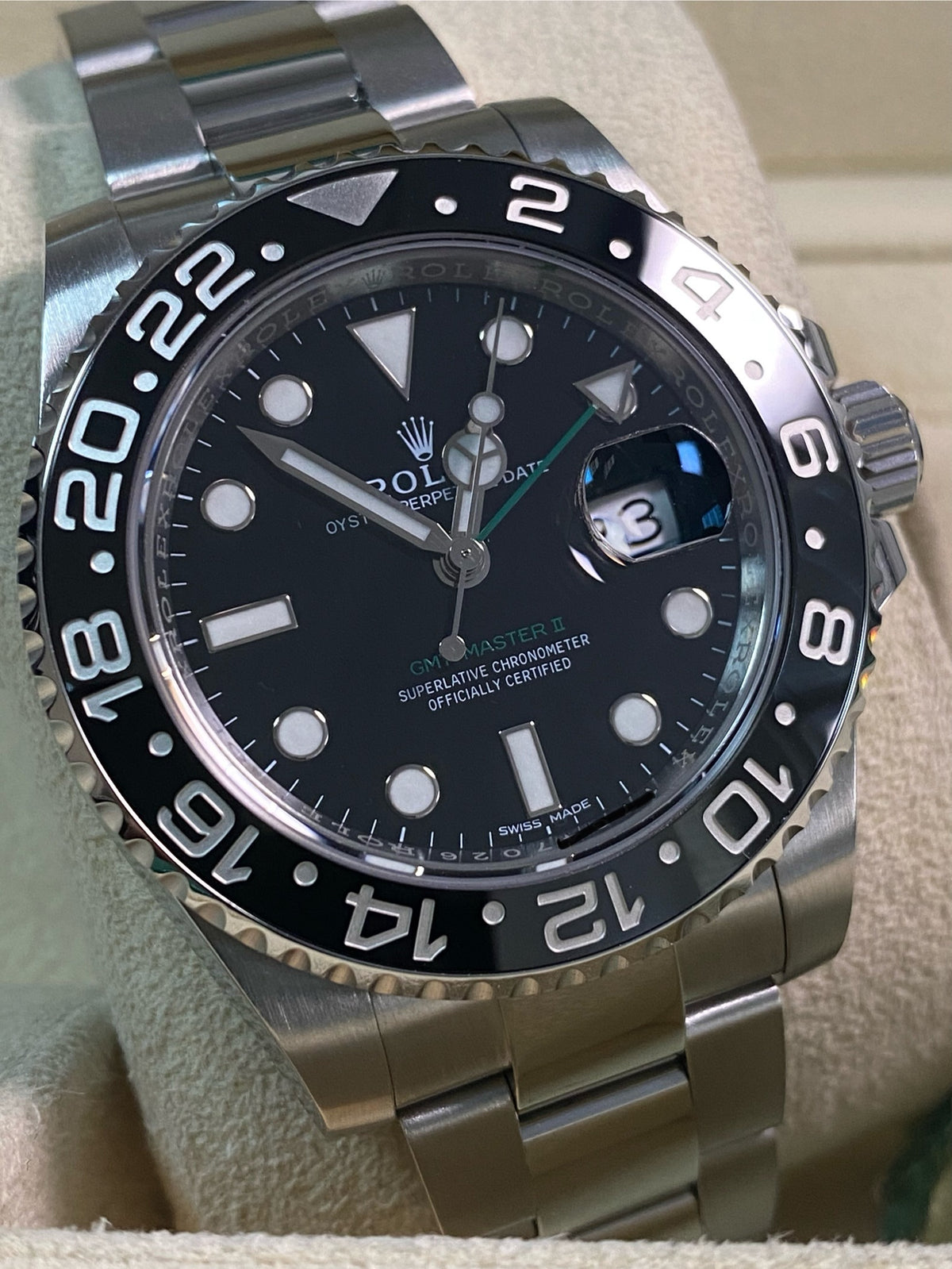 Rolex Steel GMT-Master II - 2018 - Black Bezel - Black Dial - Oyster Bracelet - 116710LN *FULL SET*