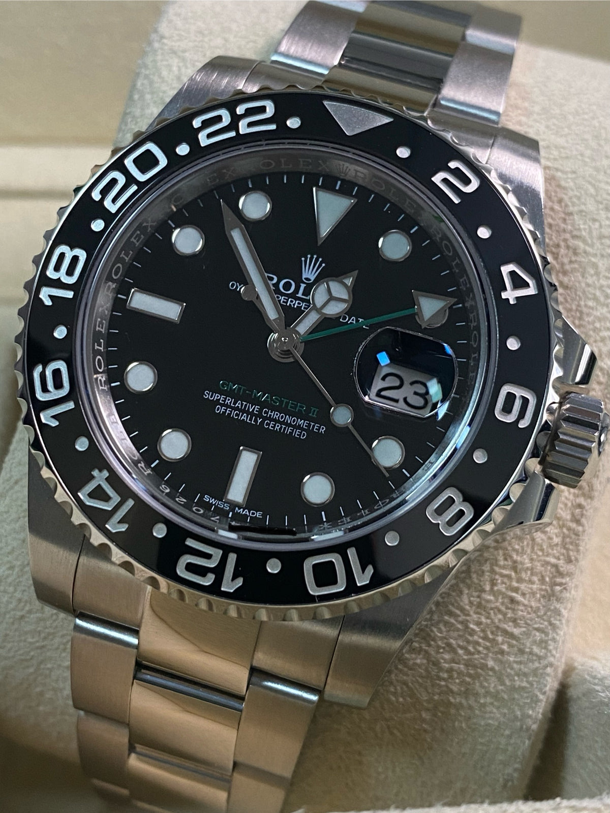 Rolex Steel GMT-Master II - 2018 - Black Bezel - Black Dial - Oyster Bracelet - 116710LN *FULL SET*