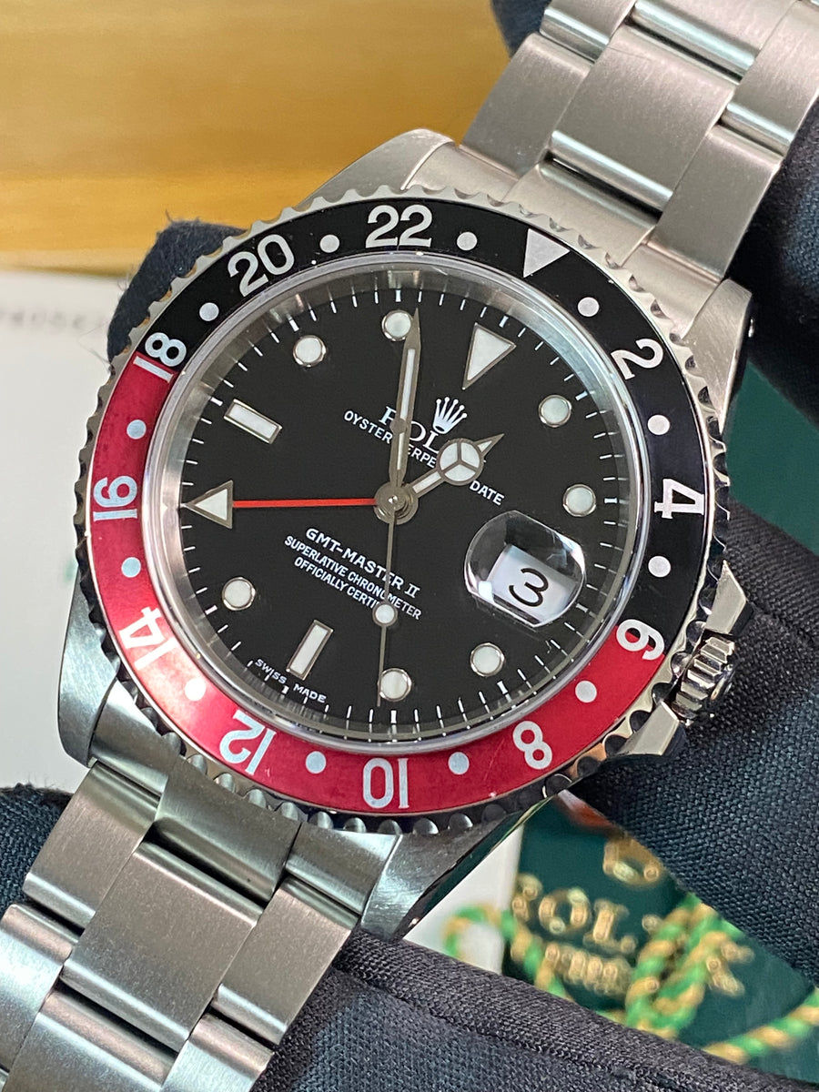 Rolex Steel GMT-Master II -  P serial - "Coke" - Oyster Bracelet - 16710 *FULL SET*