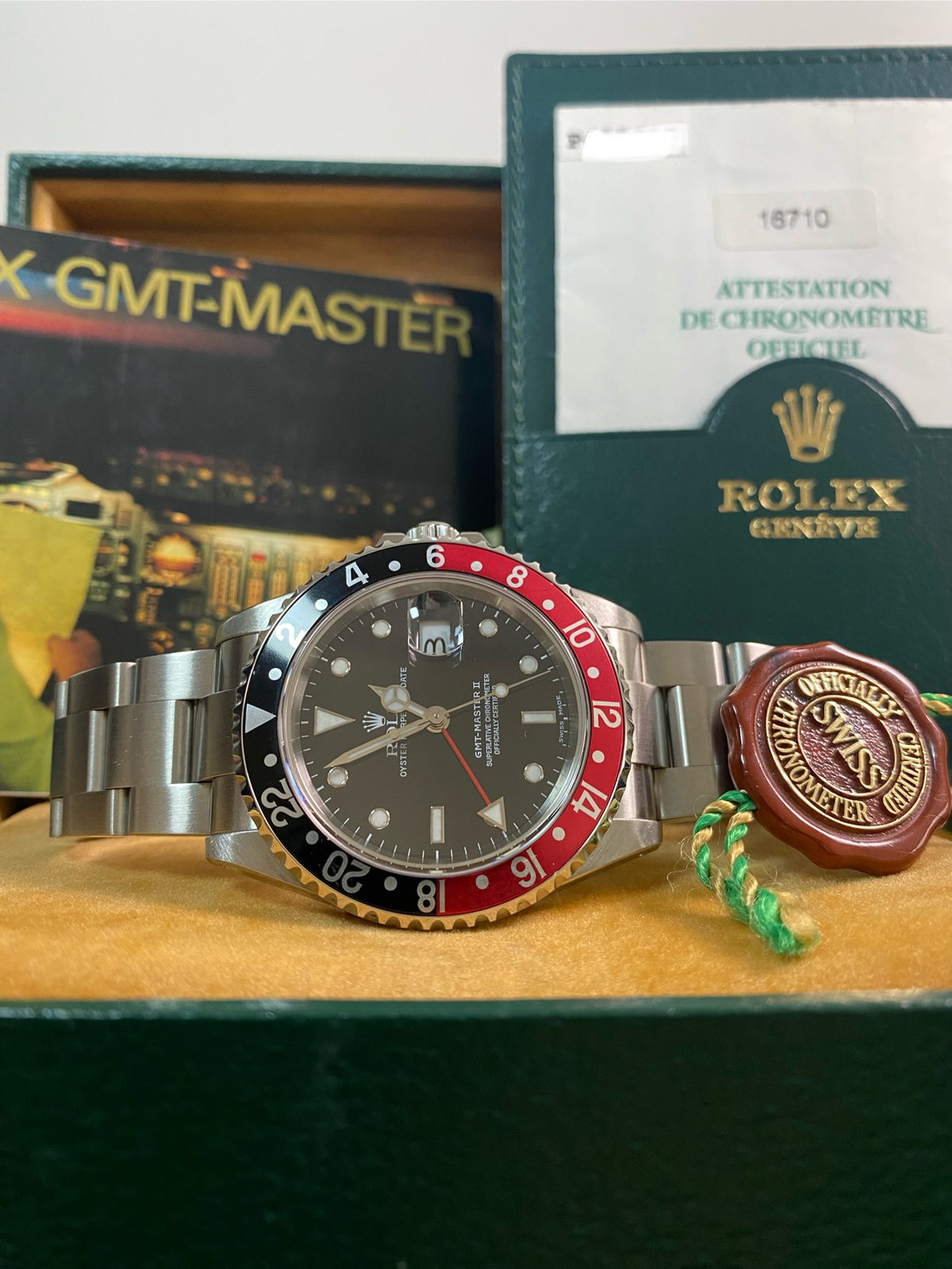 Rolex Steel GMT-Master II -  P serial - "Coke" - Oyster Bracelet - 16710 *FULL SET*