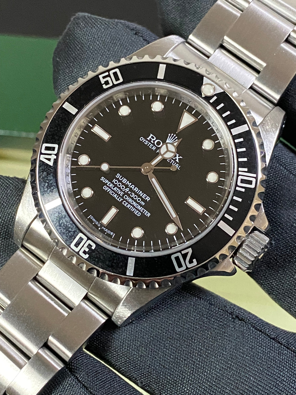 Rolex Steel No-Date Submariner - M serial - Pre Ceramic Bezel - Black Dial - 14060M