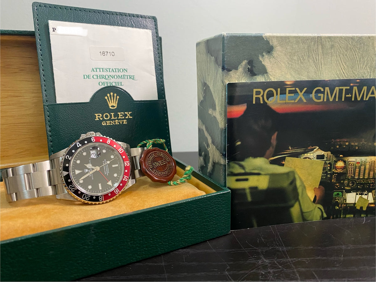 Rolex Steel GMT-Master II -  P serial - "Coke" - Oyster Bracelet - 16710 *FULL SET*