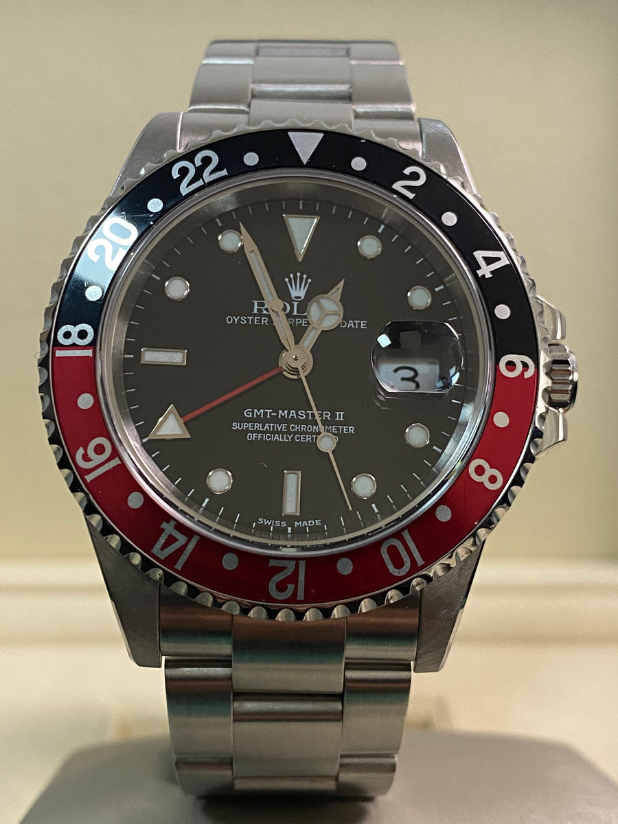 Rolex Steel GMT-Master II -  P serial - "Coke" - Oyster Bracelet - 16710 *FULL SET*