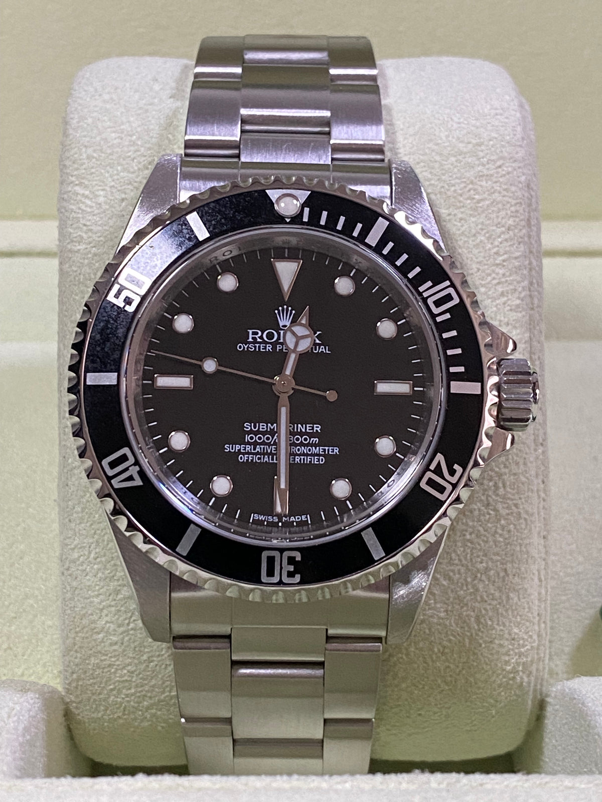 Rolex Steel No-Date Submariner - M serial - Pre Ceramic Bezel - Black Dial - 14060M