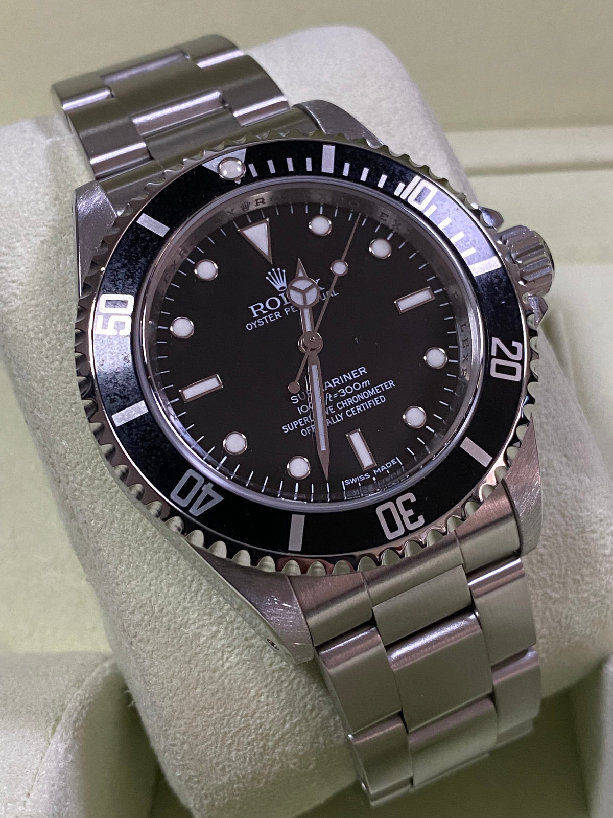 Rolex Steel No-Date Submariner - M serial - Pre Ceramic Bezel - Black Dial - 14060M