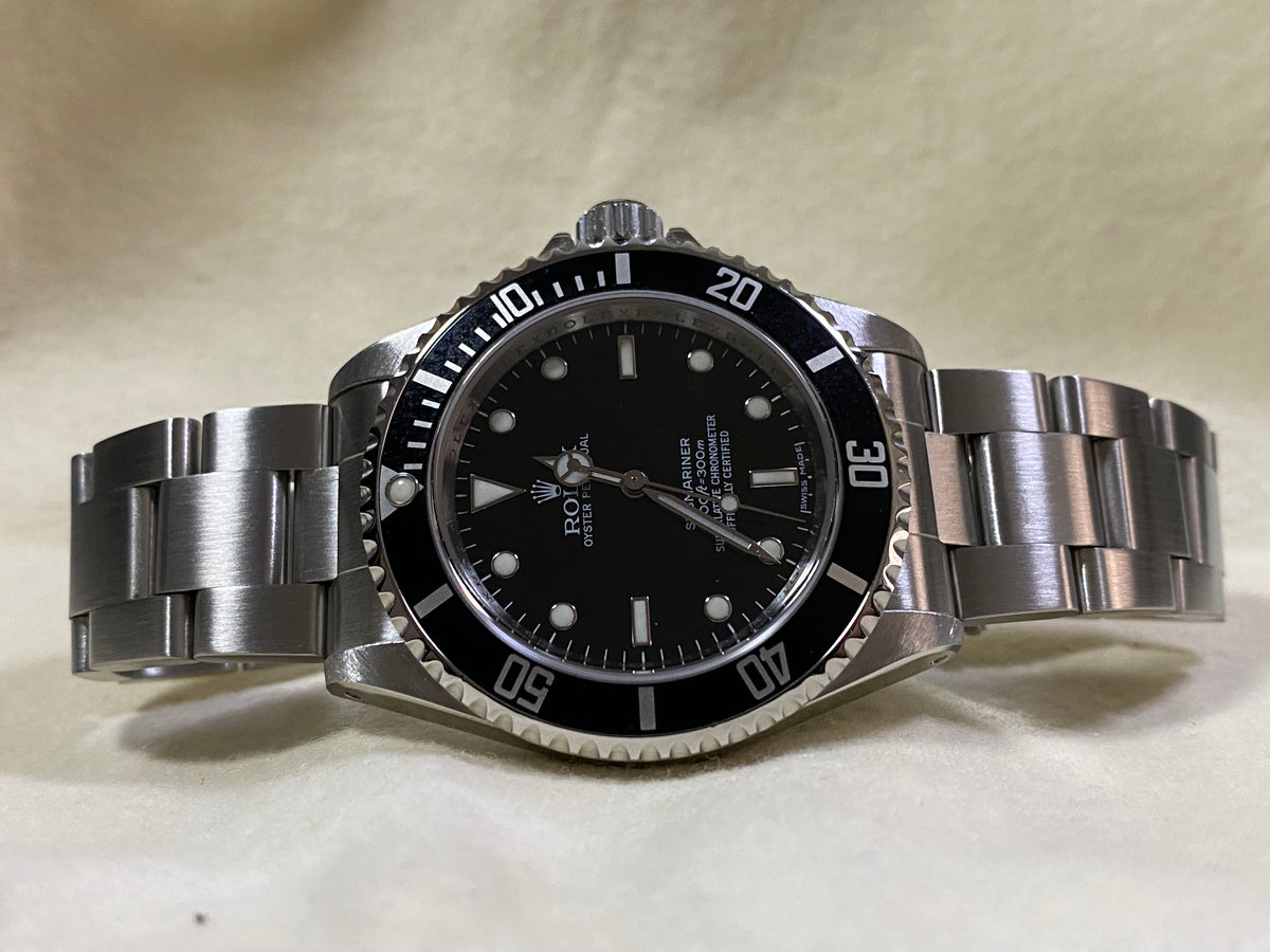 Rolex Steel No-Date Submariner - M serial - Pre Ceramic Bezel - Black Dial - 14060M