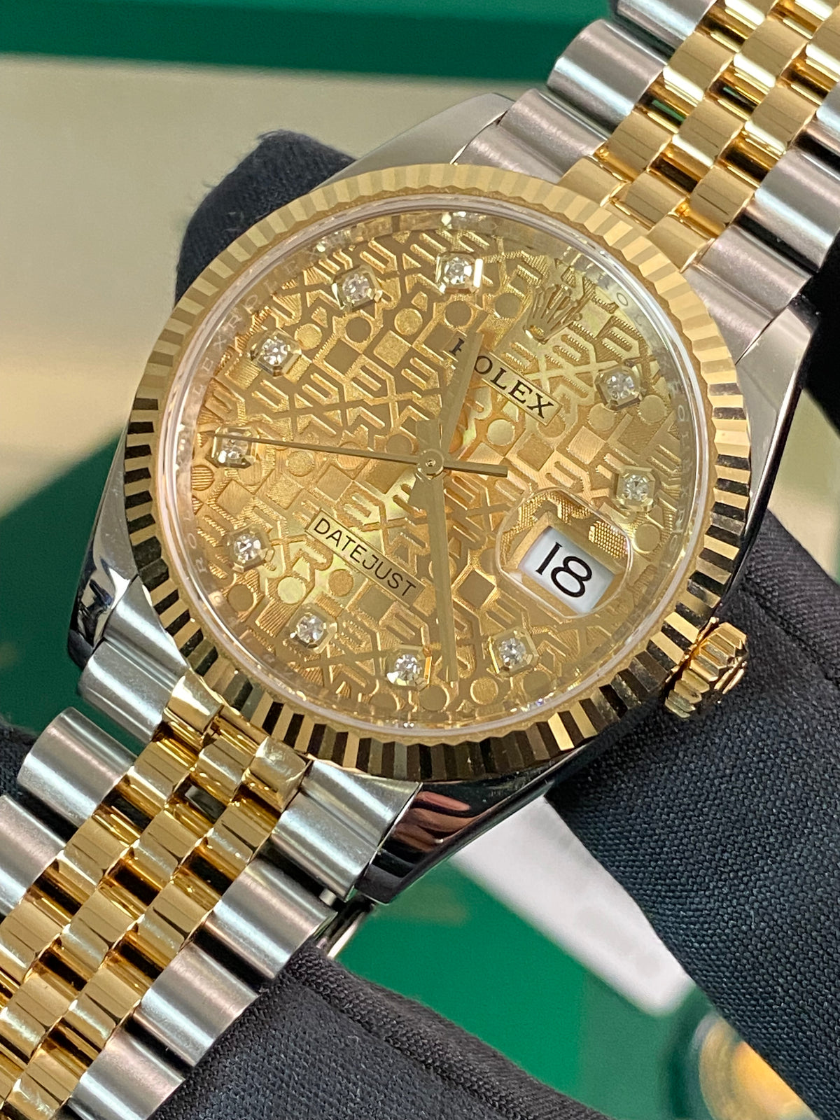 Rolex Yellow Gold Rolesor Datejust 36 - 2021 - Anniversary Diamond Dial - Jubilee Bracelet - 126233 *FULL SET*