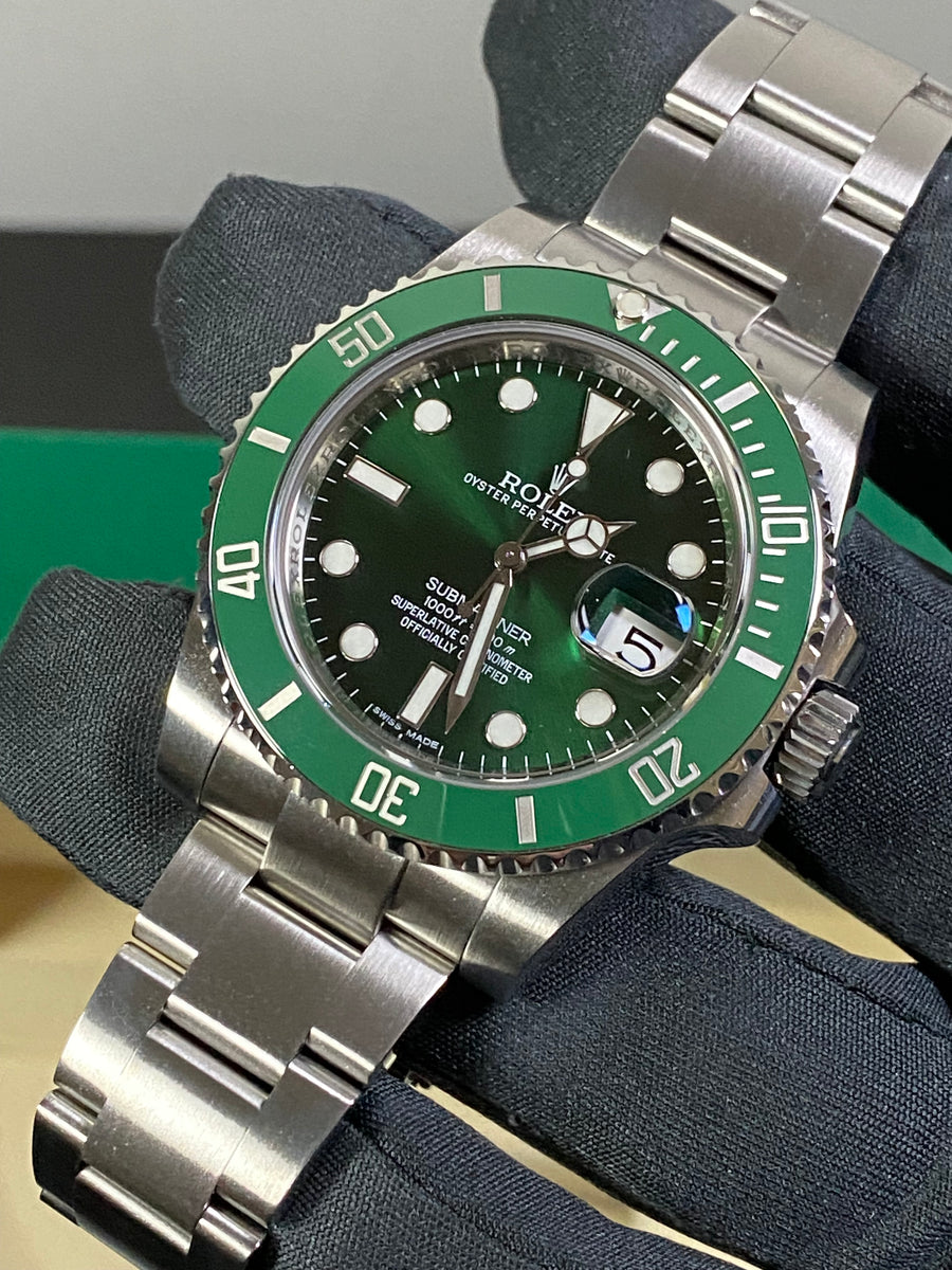 Rolex Steel Submariner Date - 2013 - "HULK" - 116610LV COMPLETE SET