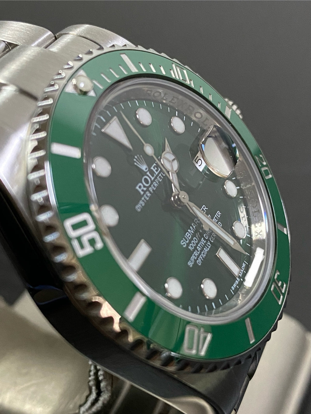 Rolex Steel Submariner Date - 2013 - "HULK" - 116610LV COMPLETE SET