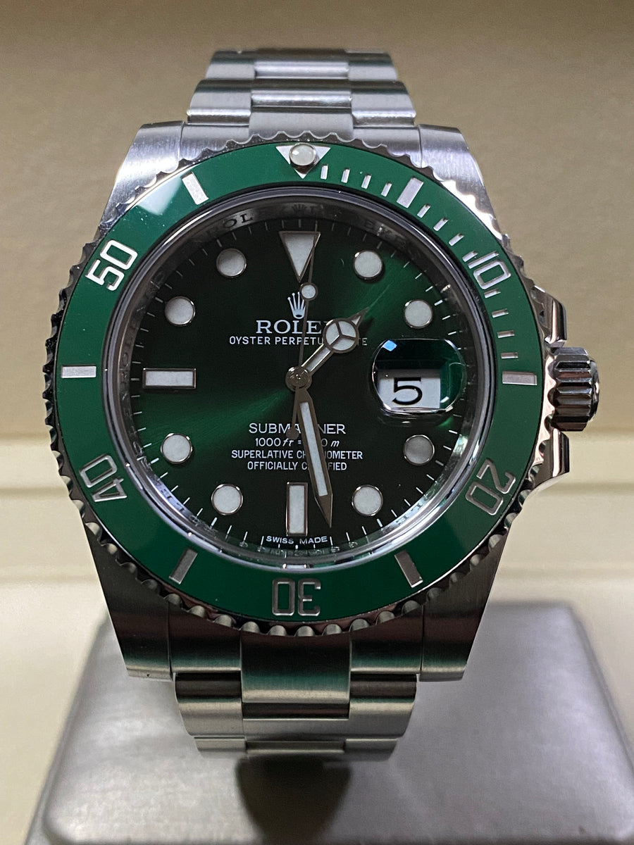 Rolex Steel Submariner Date - 2013 - "HULK" - 116610LV COMPLETE SET