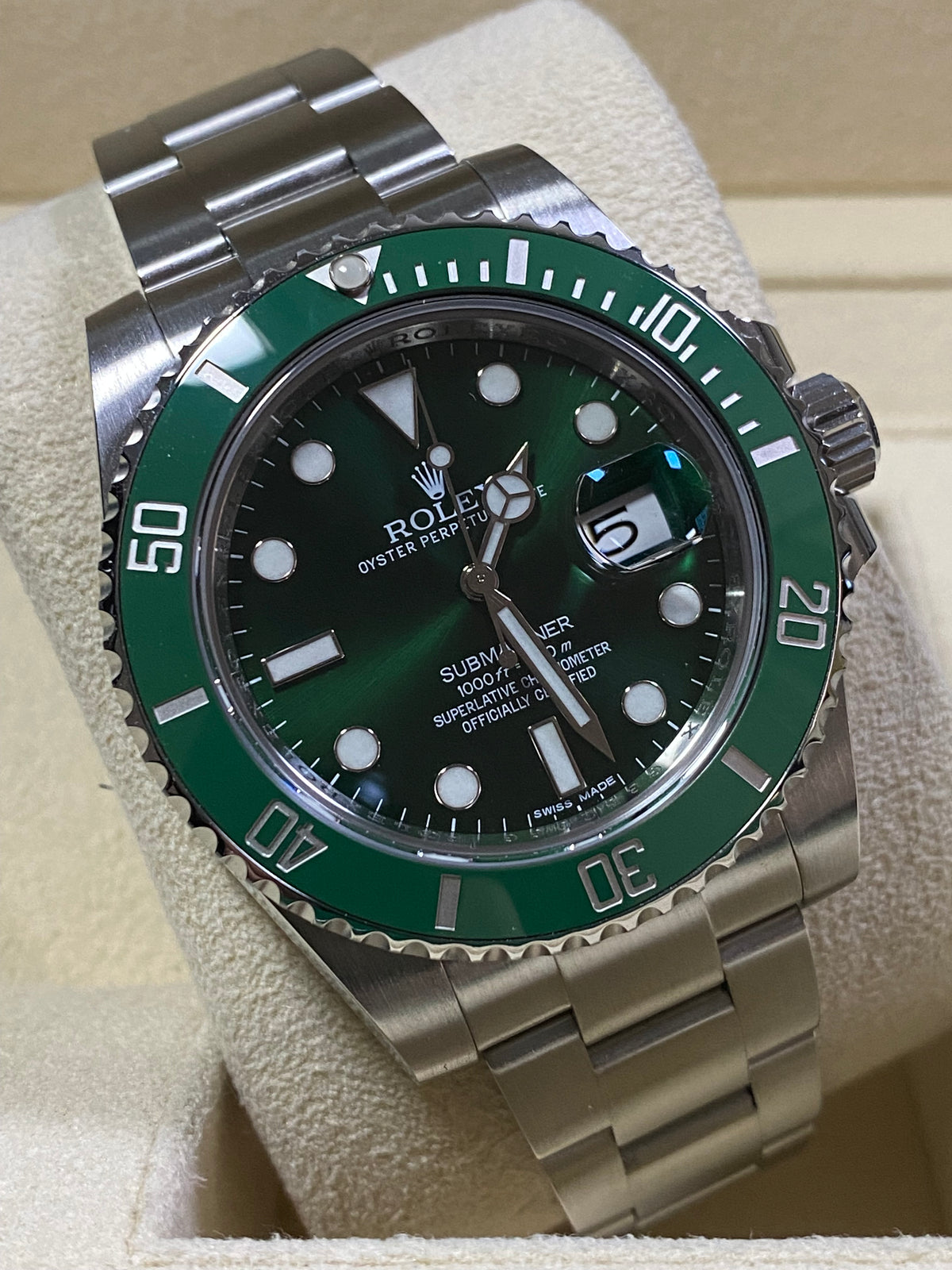 Rolex Steel Submariner Date - 2013 - "HULK" - 116610LV COMPLETE SET