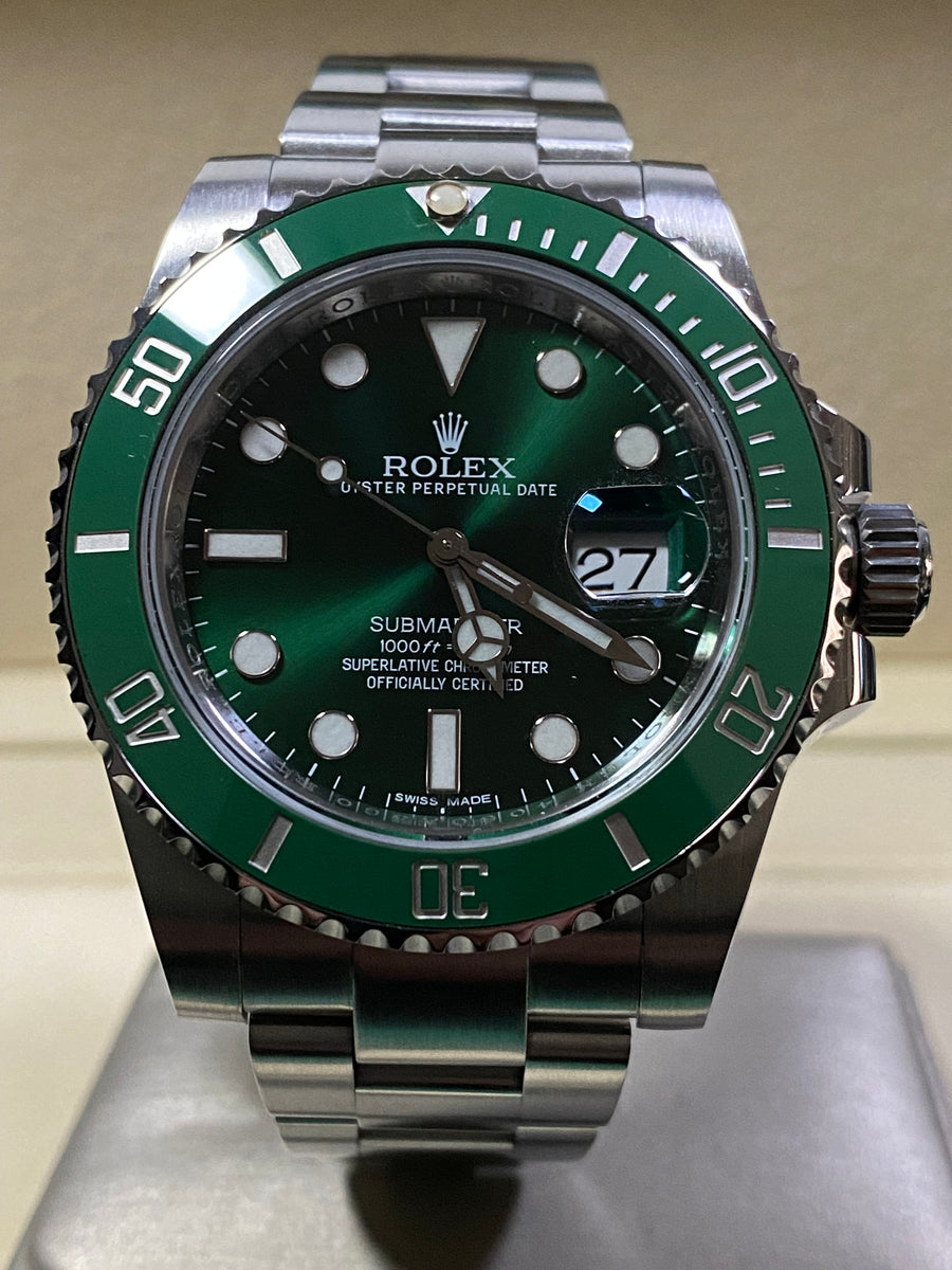 Rolex Steel Submariner Date - 2015 - "HULK" - 116610LV COMPLETE SET