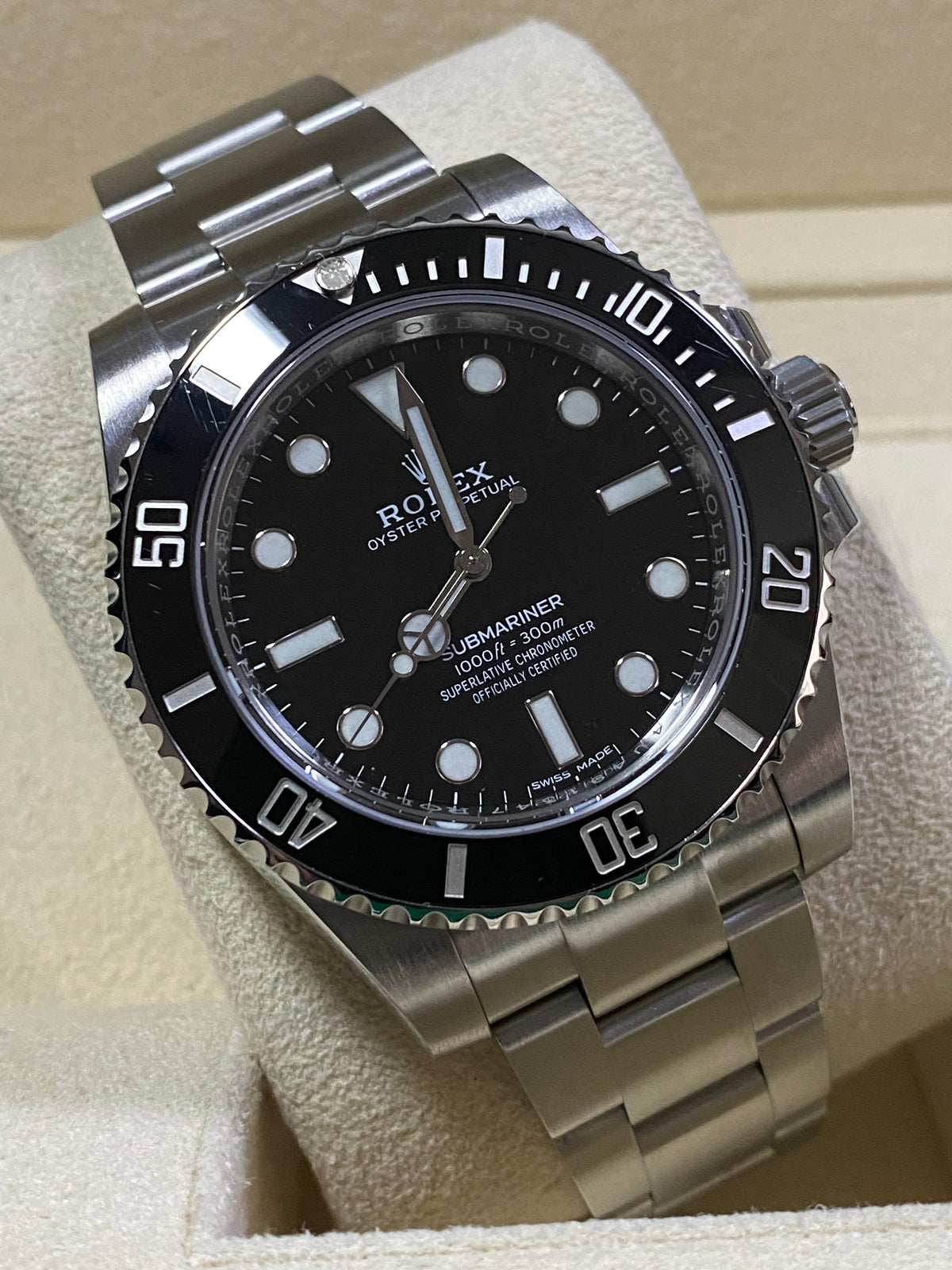 Rolex Steel No-Date Submariner - 2019 - Black Dial - 114060 COMPLETE SET